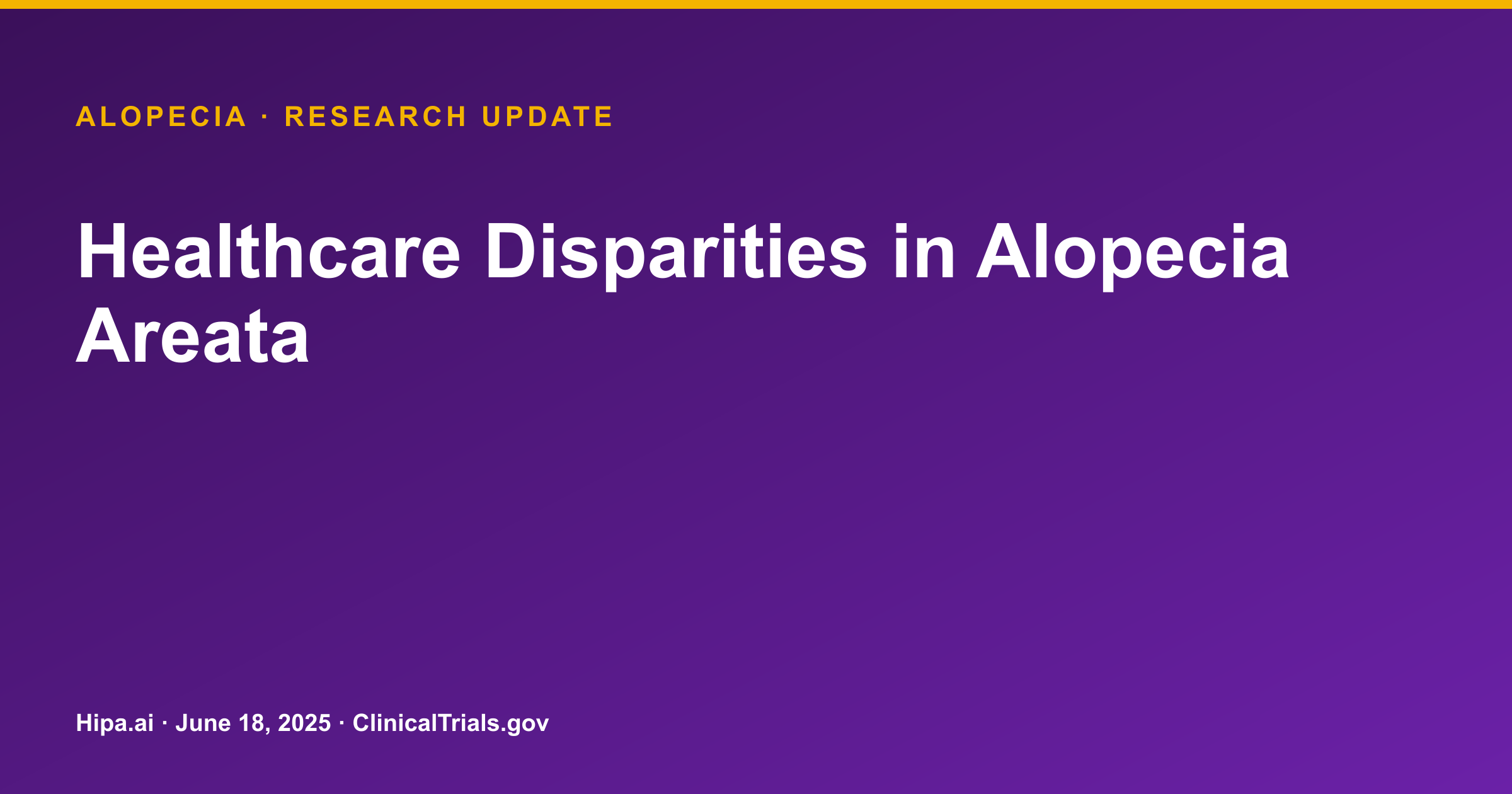 Alopecia Areata: Trial Results Detail Mental Health Burden and Healthcare Use — research update card