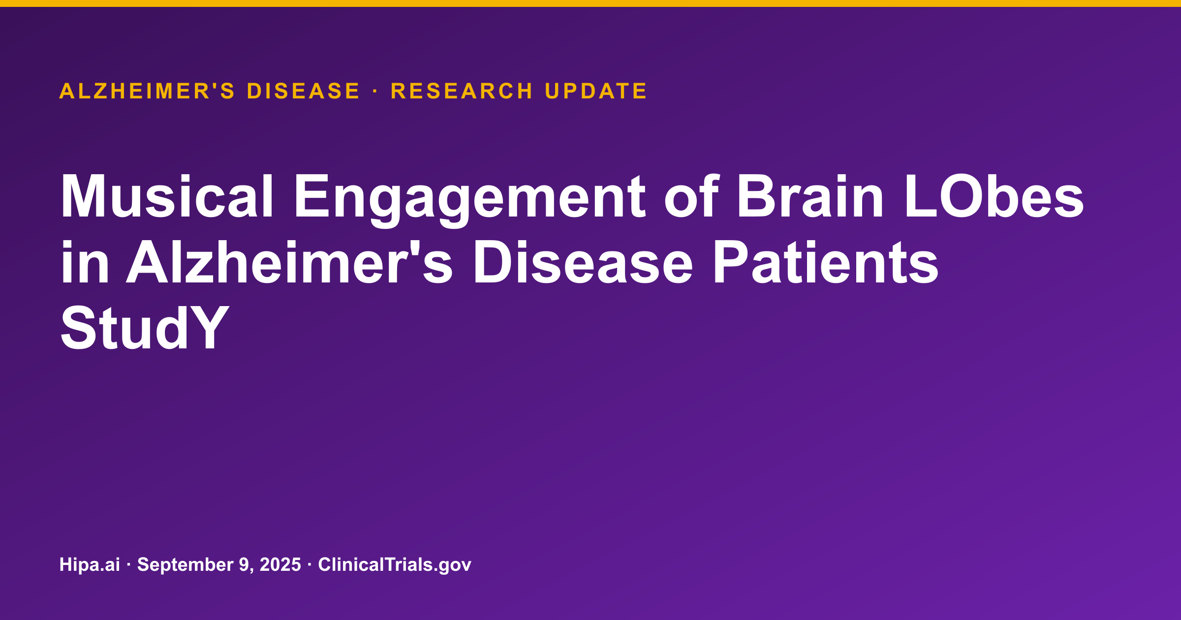 Alzheimer's Disease: Musical Engagement Study Posts CGIC Data — research update card