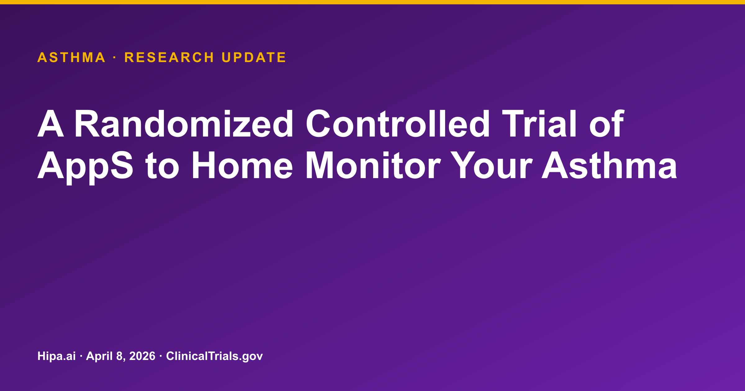 Asthma: Mobile App Monitoring Improves Quality of Life and Reduces Healthcare… — research update card
