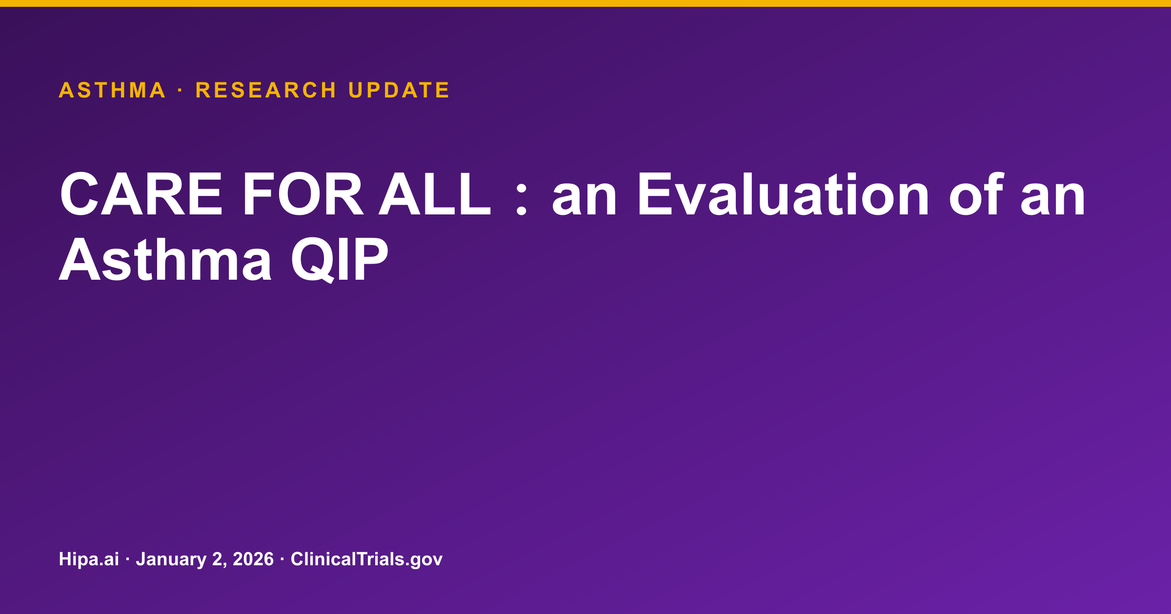 Asthma QIP Increases ICS-based Treatment Use by 12.79% in Phase 4 Trial — research update card