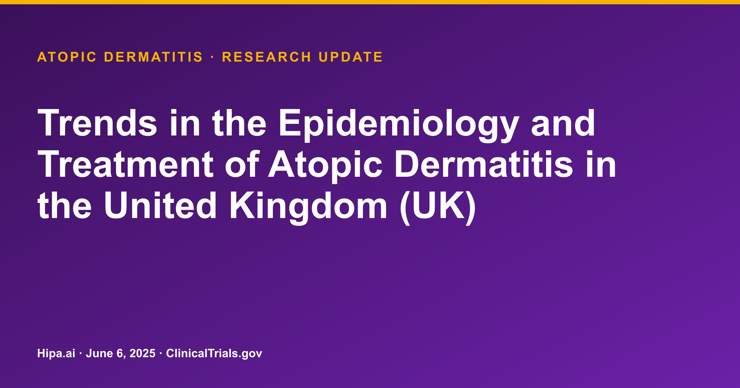 Atopic Dermatitis: UK Treatment Trends and Referral Rates Posted — research update card