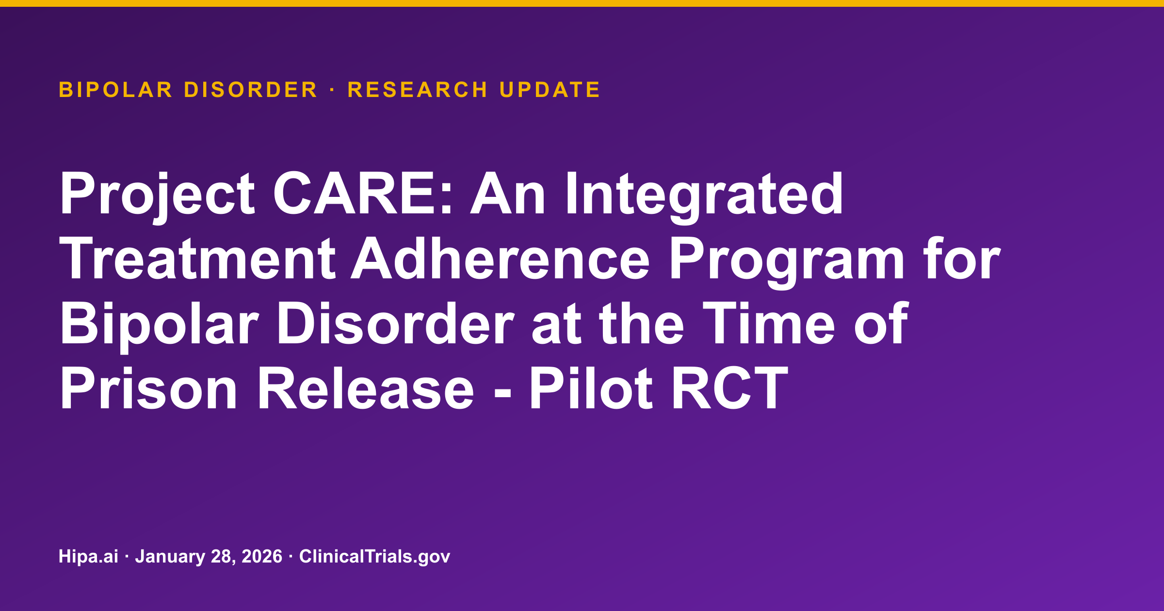Bipolar Disorder: Pilot Trial Posts Patient Satisfaction, Symptom Scores — research update card