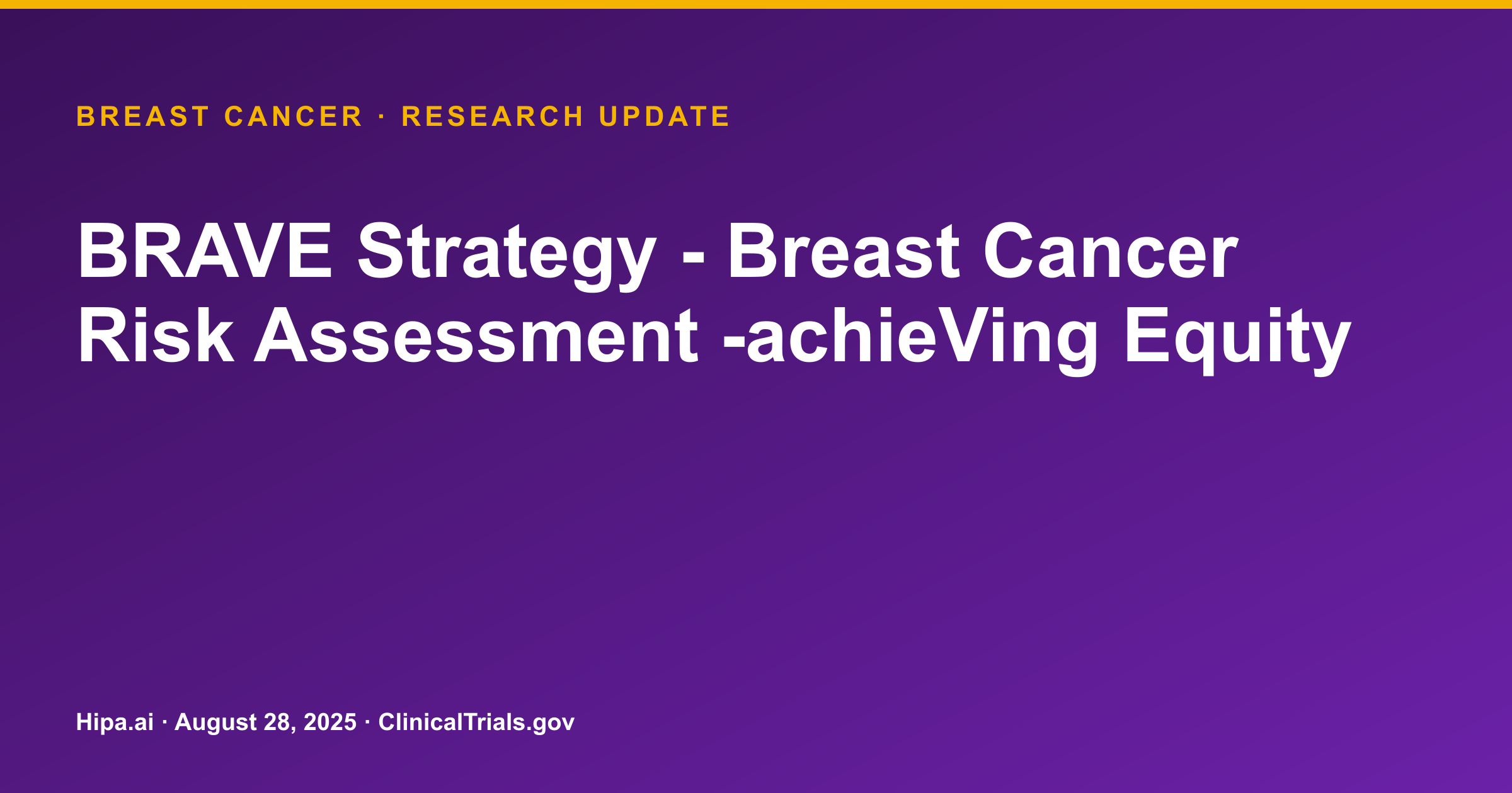 Breast Cancer: Intervention Boosts Risk Assessment and Screening Uptake — research update card