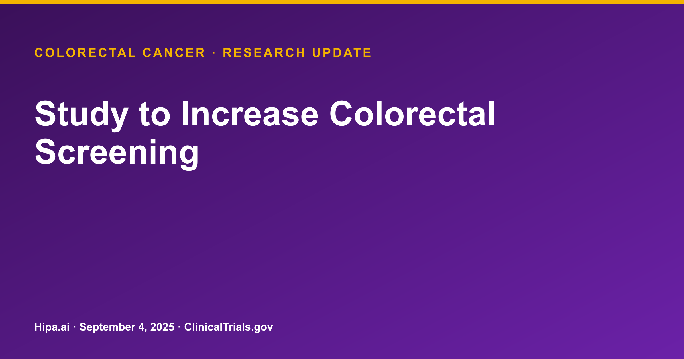 Colorectal Cancer: Combined Screening Strategy Yields Most Completions — research update card
