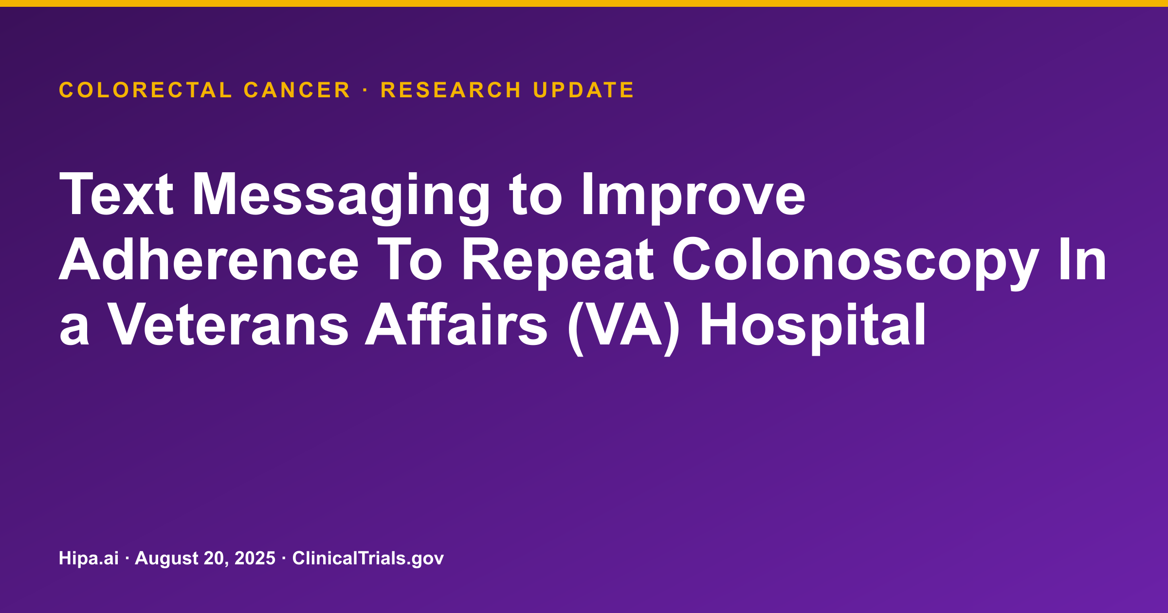 Colorectal Cancer: Text Messaging Improves Attendance, Reduces Prep Quality — research update card