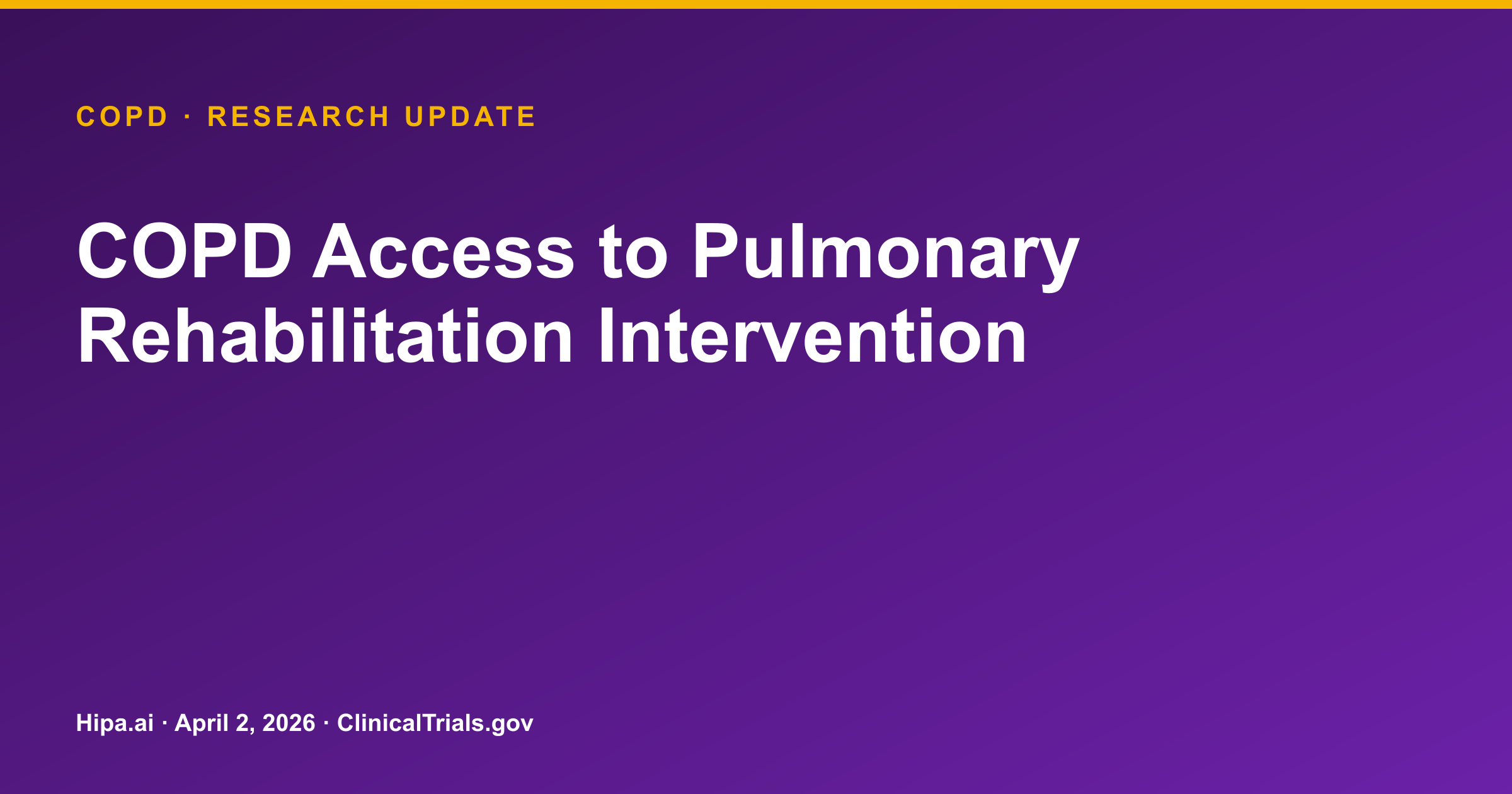 COPD: Internet-Mediated Walking Program Significantly Boosts Daily Steps — research update card