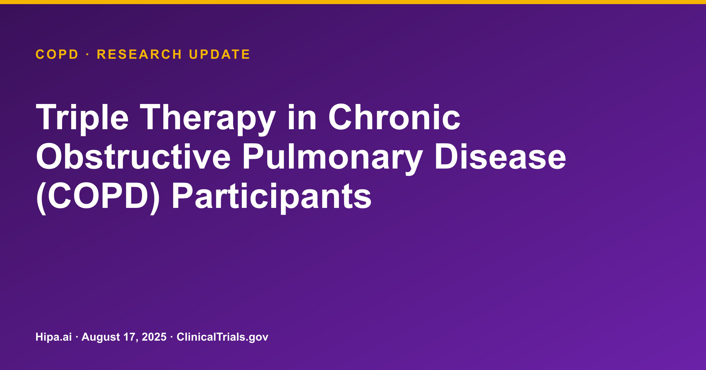 COPD: Triple Therapy Adherence Drops to 38.5% by 24 Months — research update card