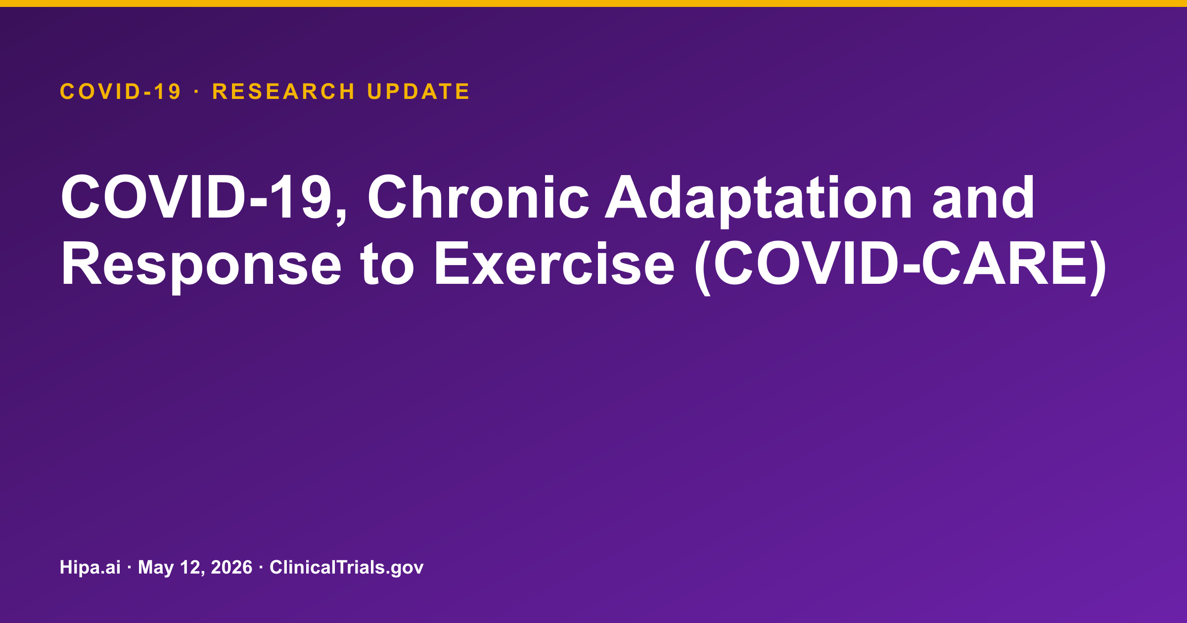 COVID-19: Exercise Intervention Shows Increased 6-Minute Walk Distance — research update card
