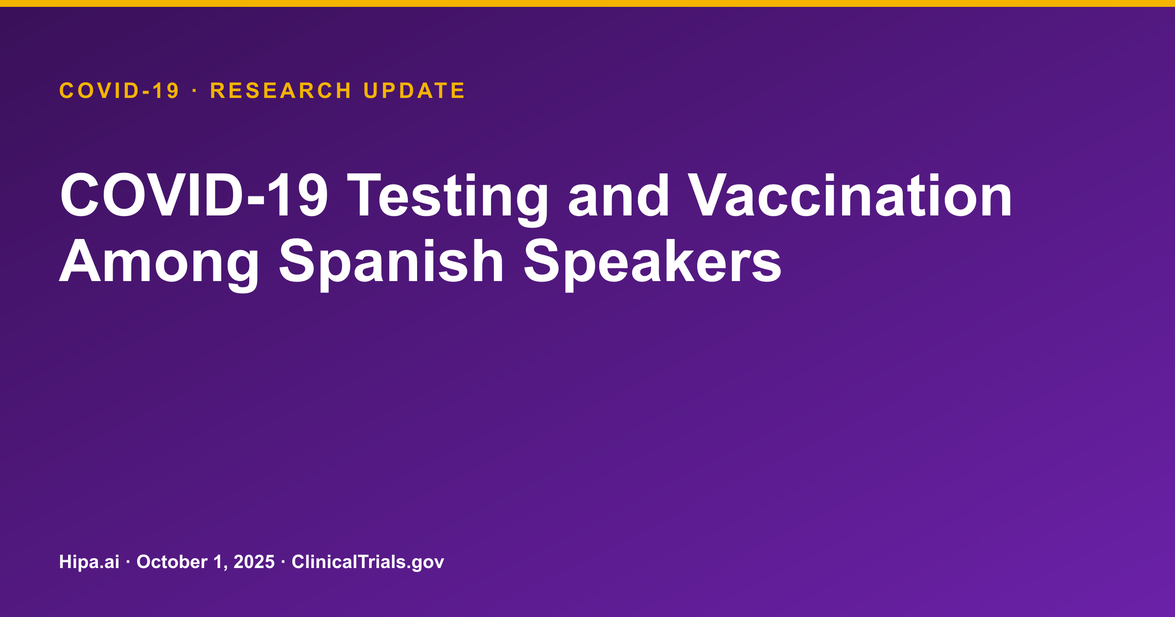 COVID-19: NuestraSaludSegura Intervention Trial Results Posted — research update card