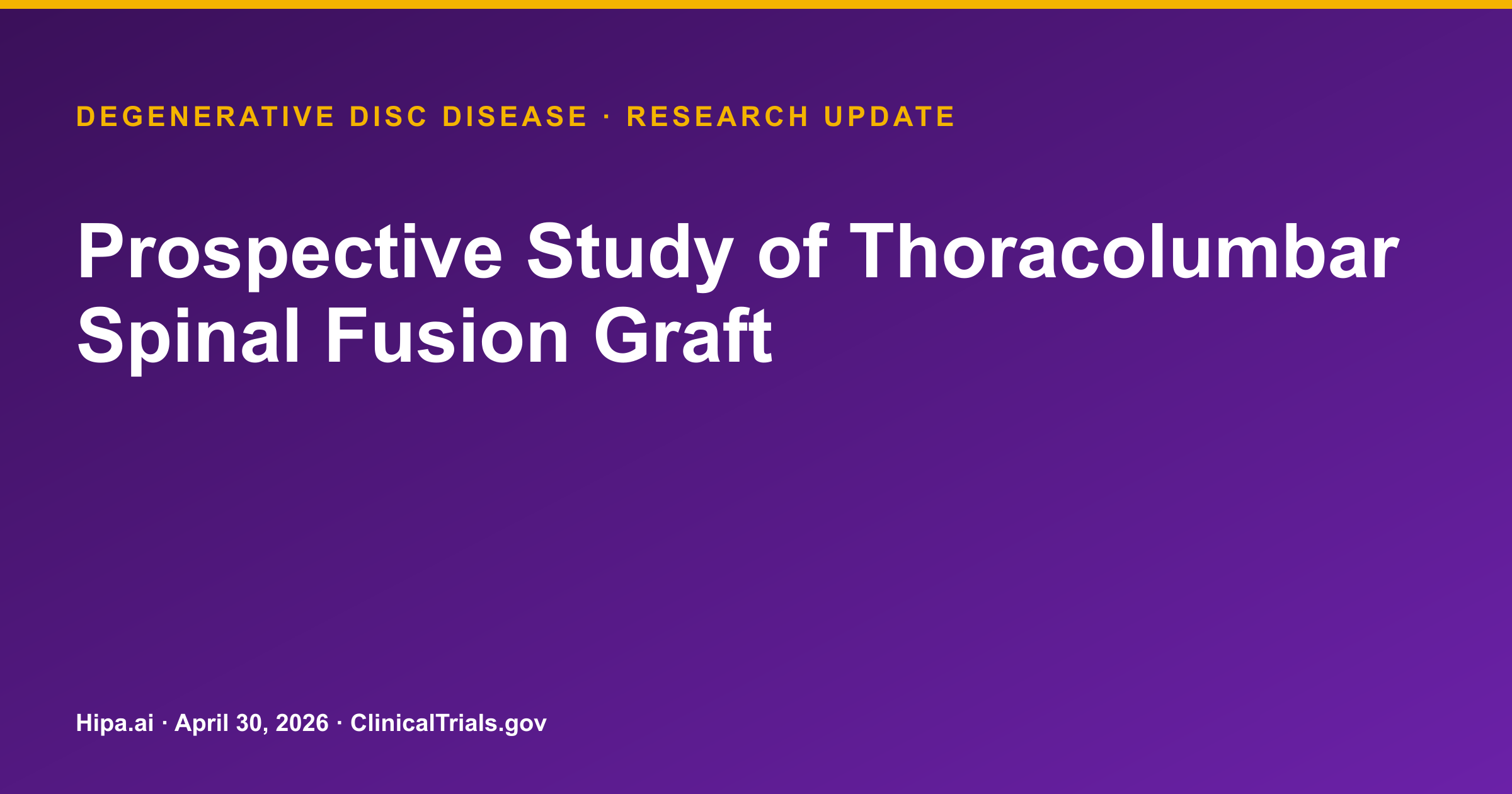 Degenerative Disc Disease: BMAC & Allograft Shows Lower Fusion Grade — research update card