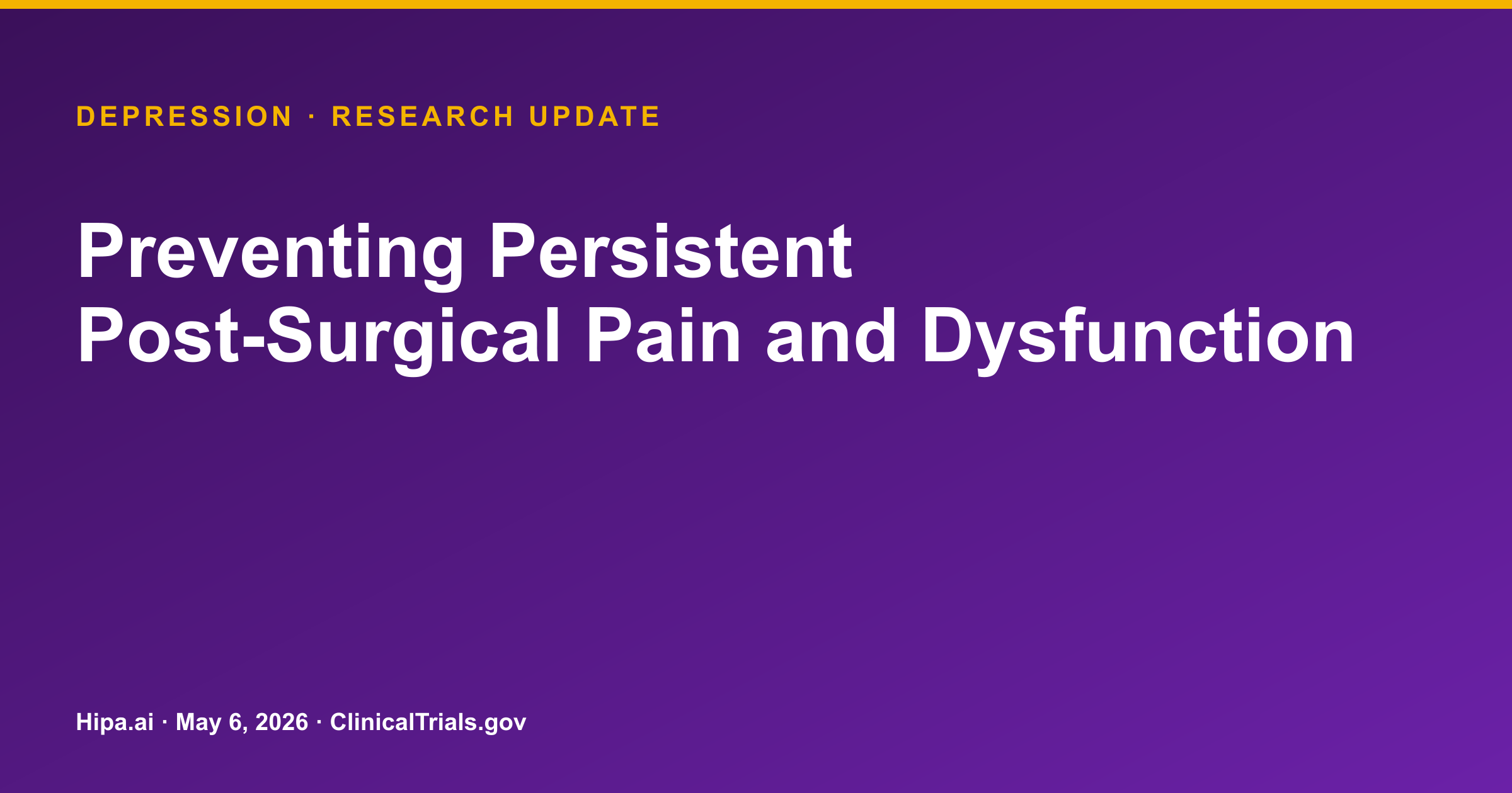 ACT Improves Post-Surgical Function and Pain in Veterans — research update card