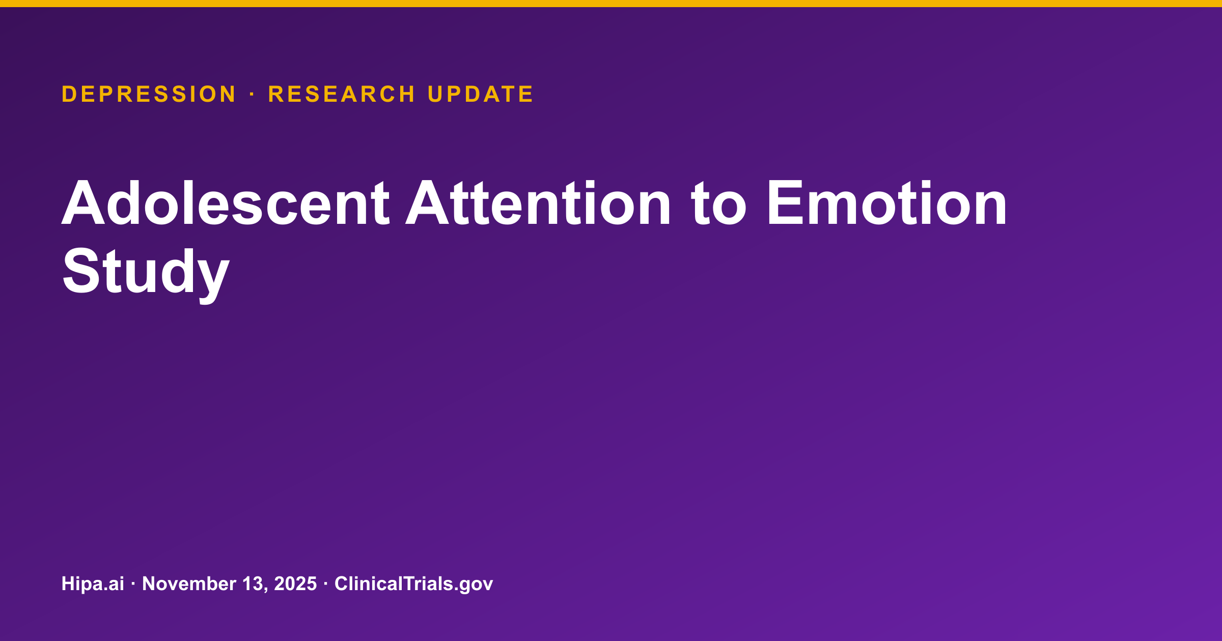 Depression: Neurofeedback Study Shows Change in Attention, Not Mood — research update card