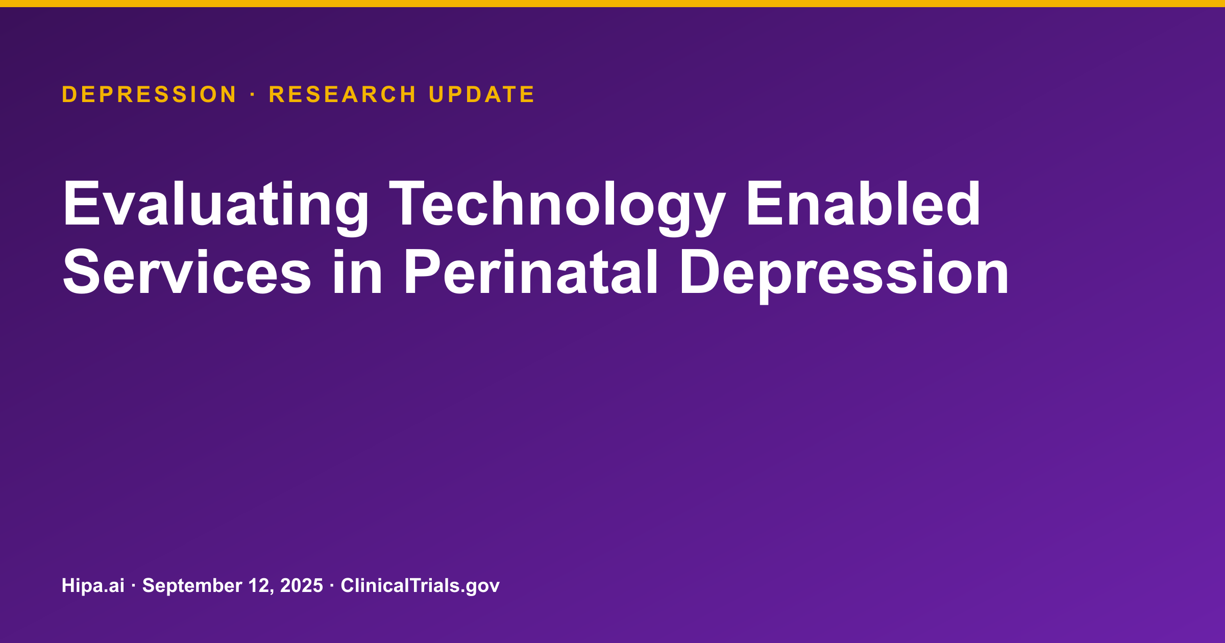 Depression: Technology Enabled Service shows lower anxiety, higher engagement — research update card