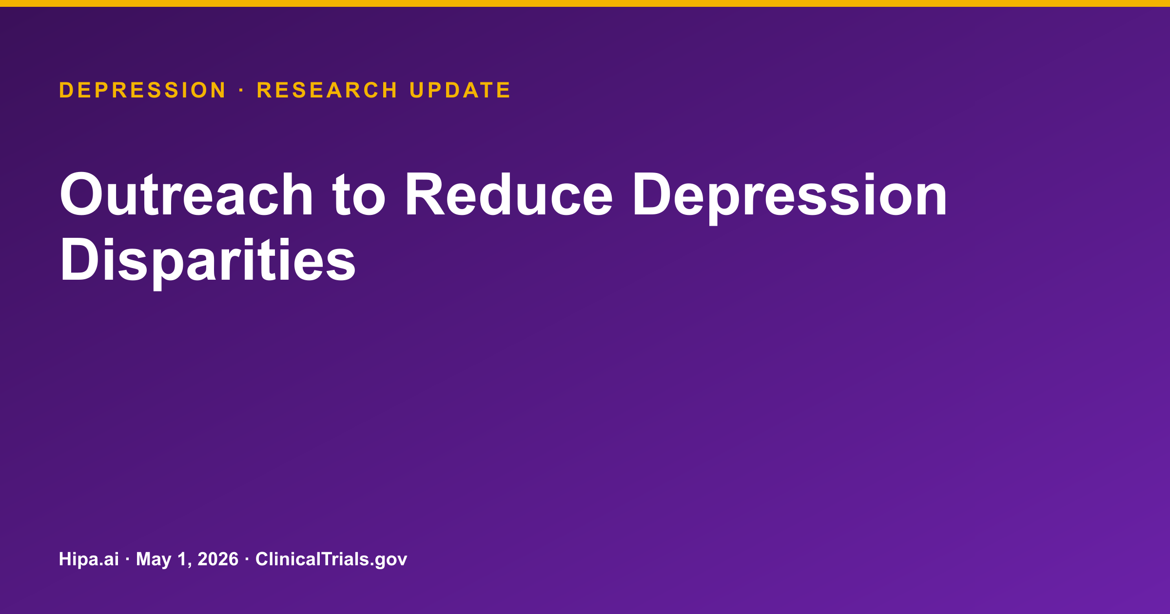 Depression: Outreach Messaging Increases Treatment Initiation in Study — research update card