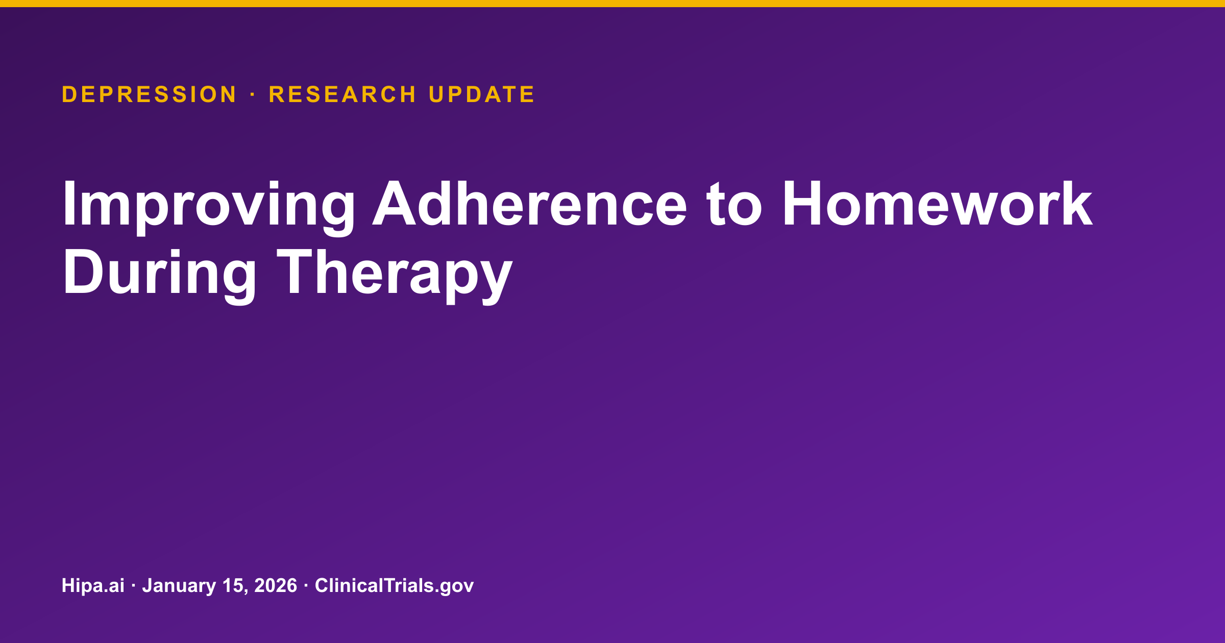 Adhere.ly-Enhanced Therapy Shows Mixed Results in Depression and Anxiety Trial — research update card