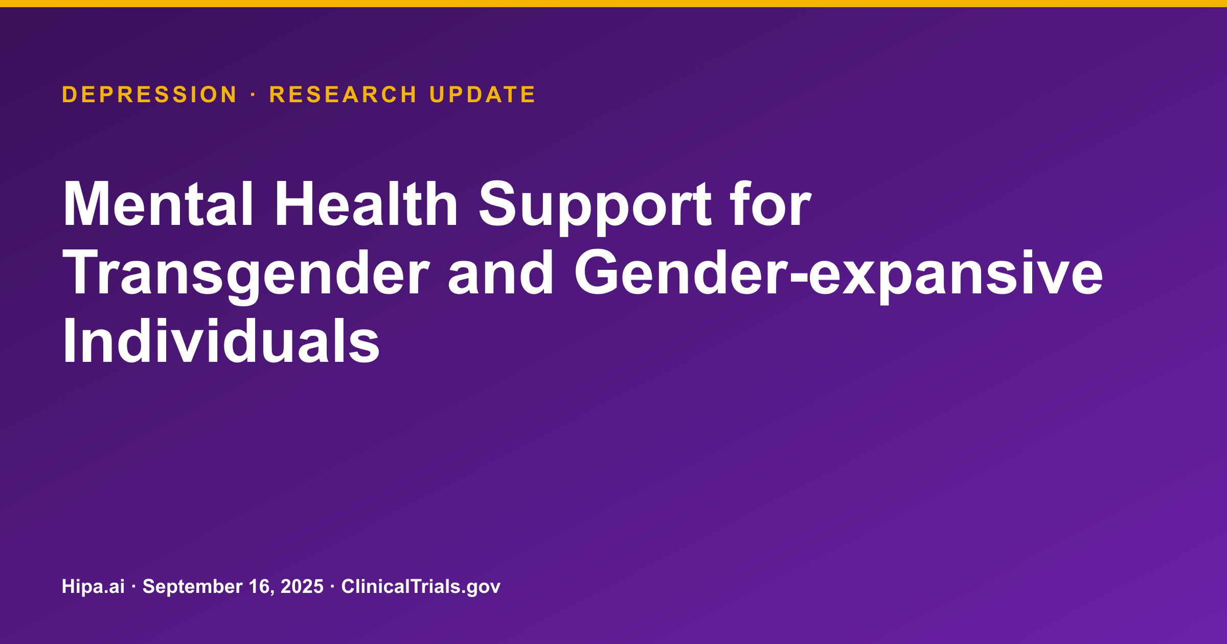 Depression: Mental Health Support Trial Shows Reduced Severity — research update card