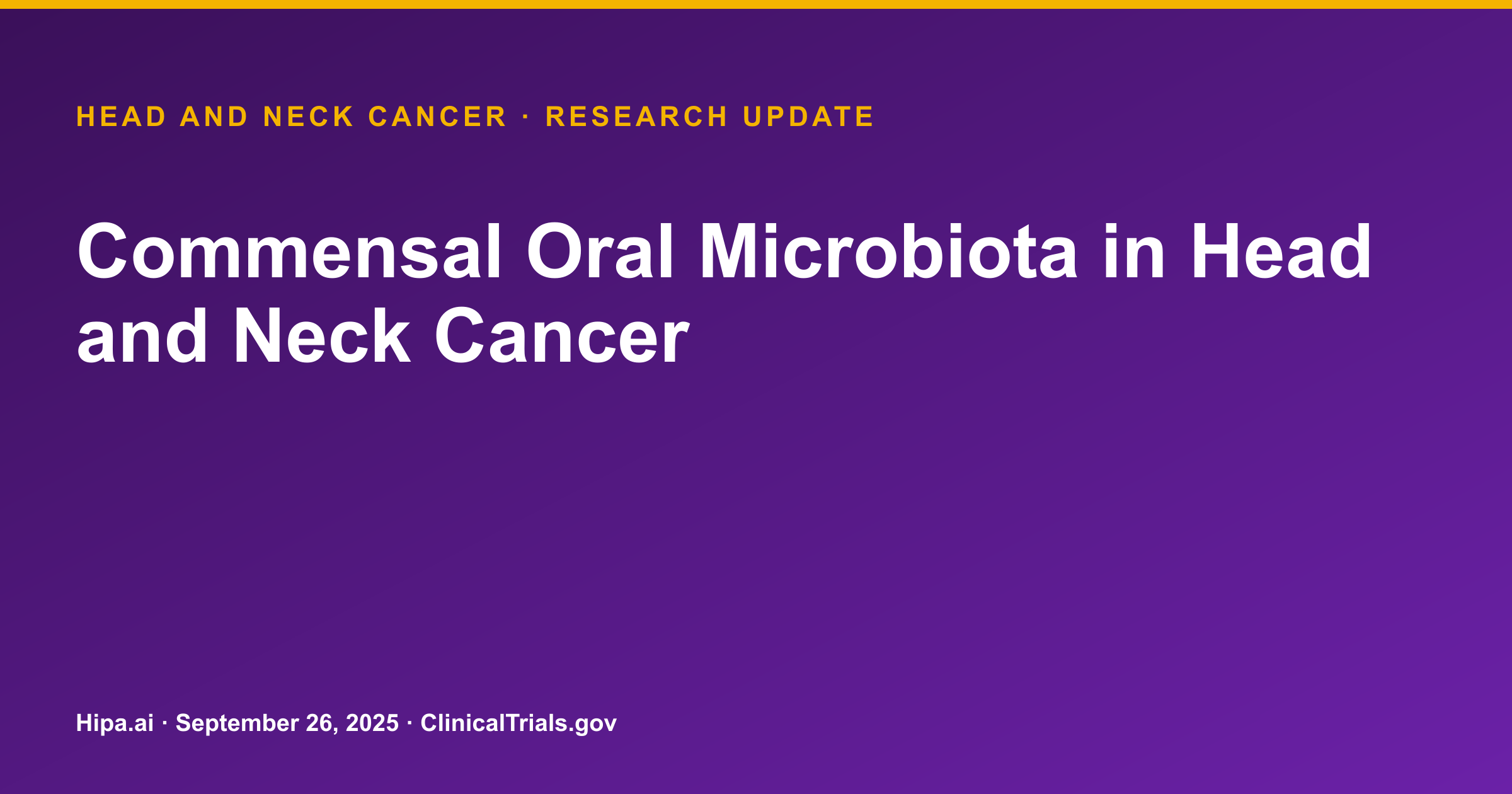 Head and Neck Cancer: Oral Care Protocol Shows Minimal Impact on Mucositis — research update card