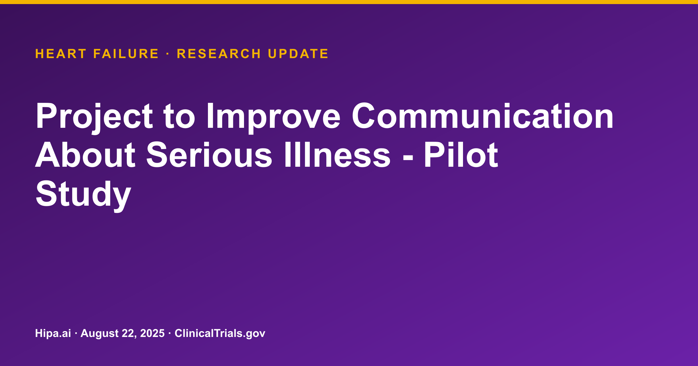 Heart Failure: Jumpstart Form Improves Goals-of-Care Documentation — research update card