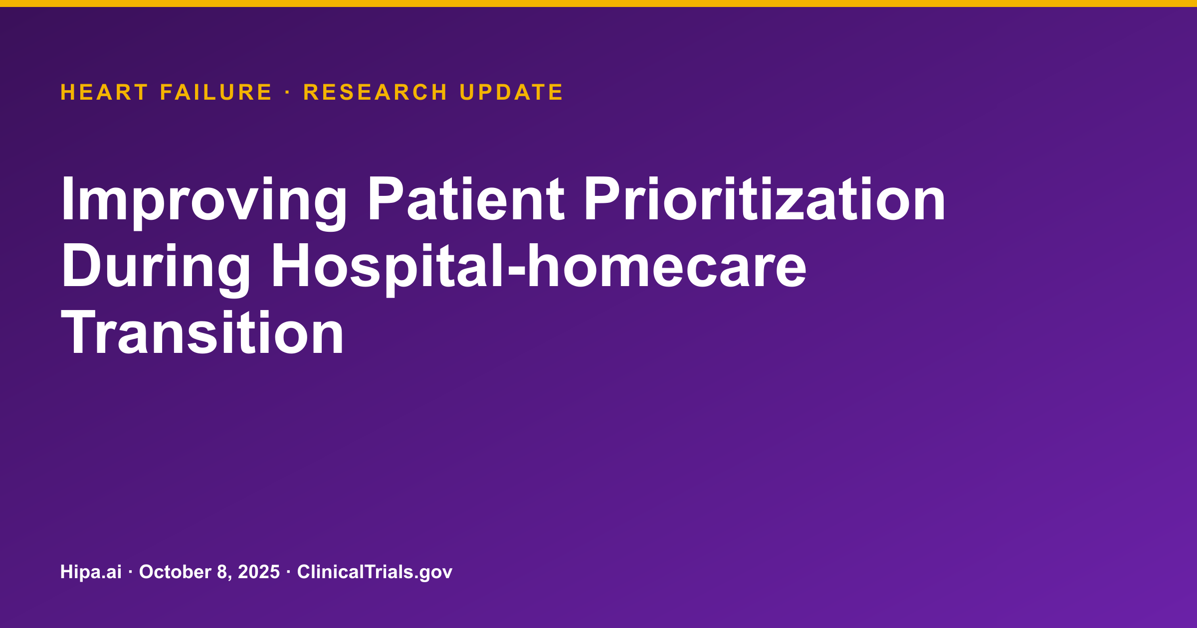 Heart Failure: 807 Rehospitalizations Reported in Transition Study — research update card