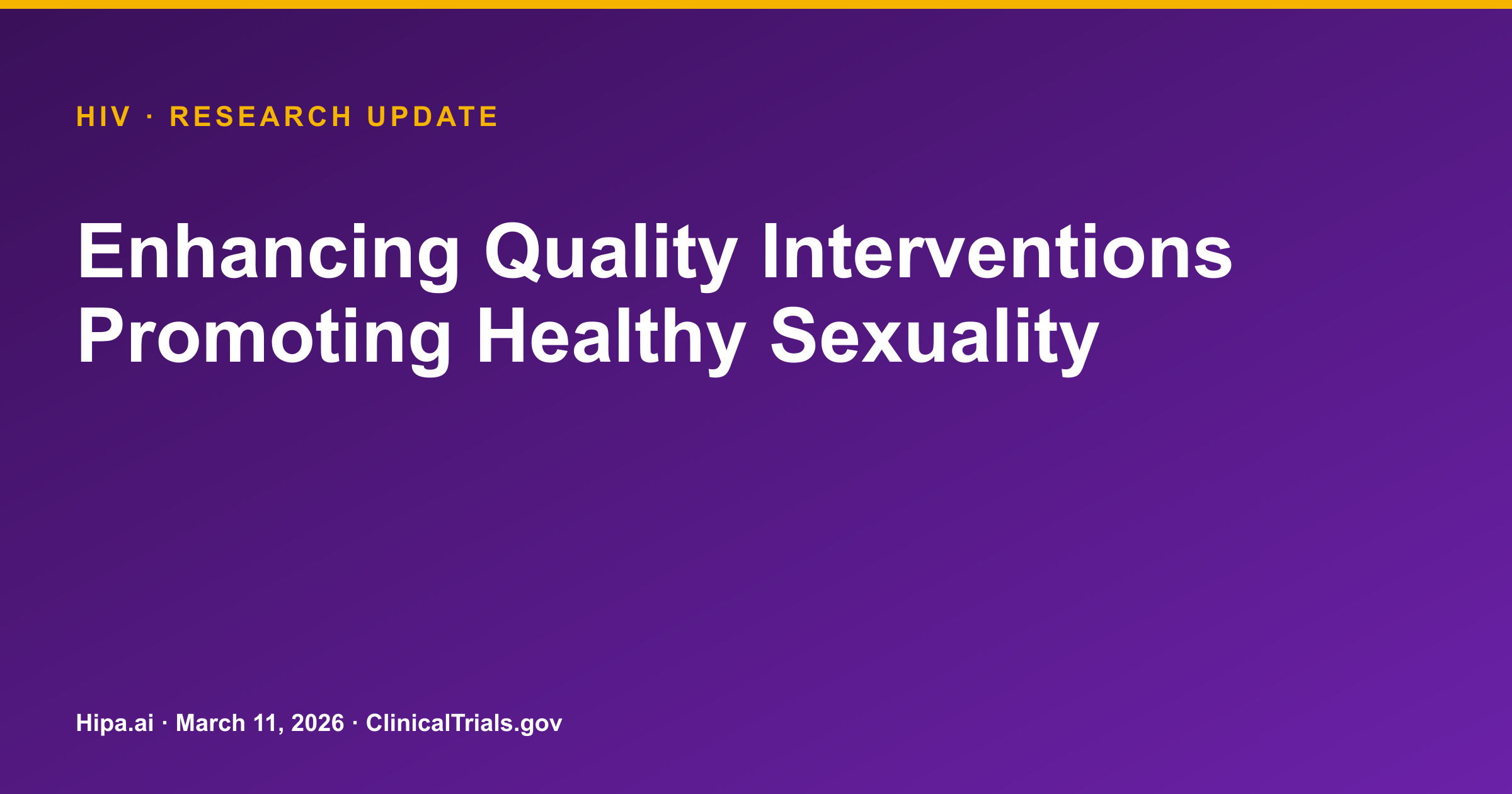 HIV Prevention Trial Posts Results on Abstinence Attitudes — research update card