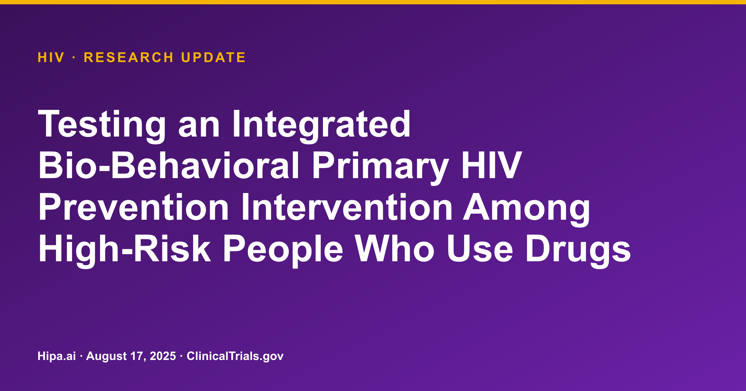 HIV Bio-Behavioral Intervention Shows Higher PrEP Adherence Scores — research update card