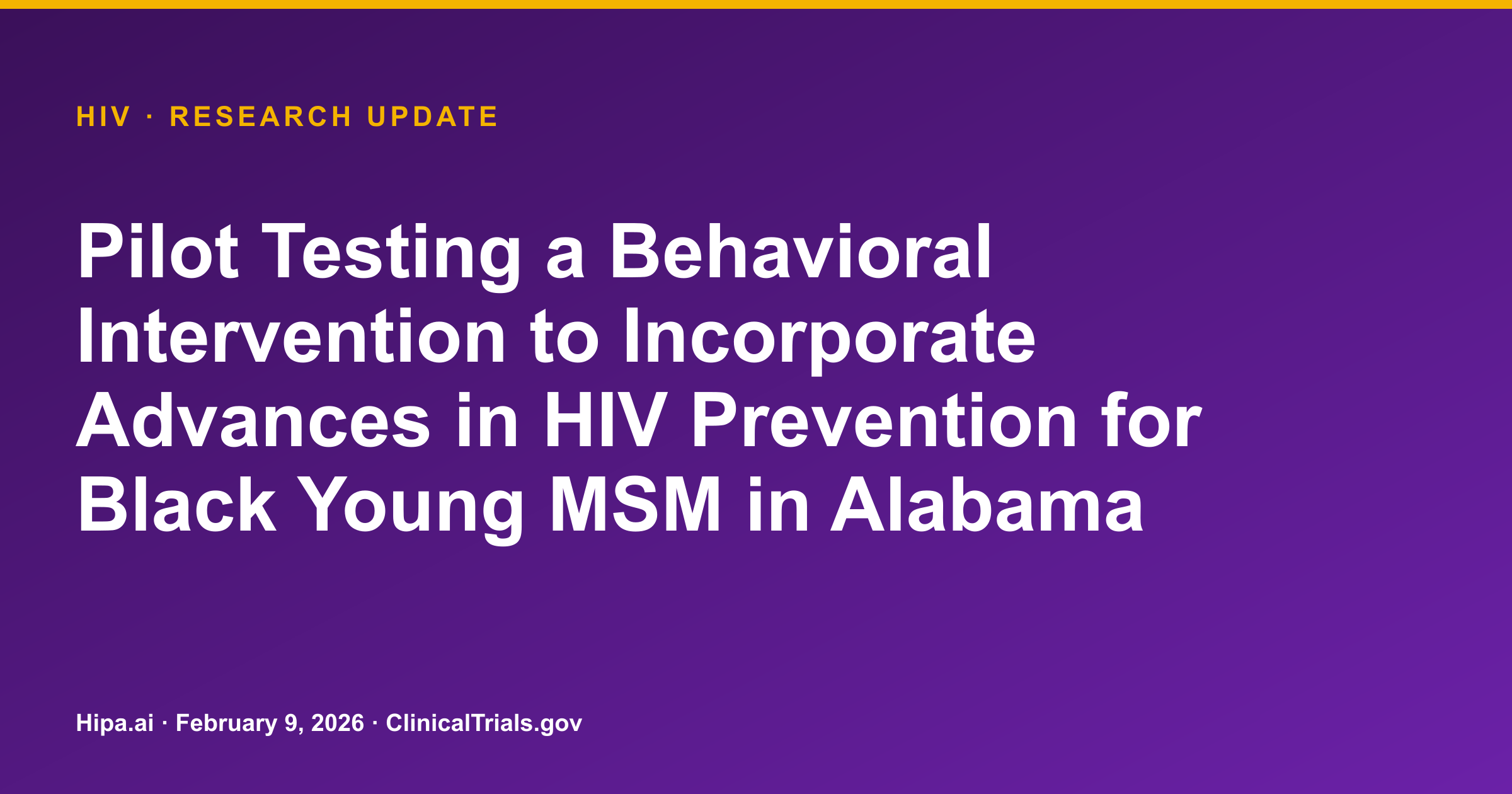 HIV: 'Kings' Behavioral Intervention Shows Higher Rapid Test Acceptance — research update card