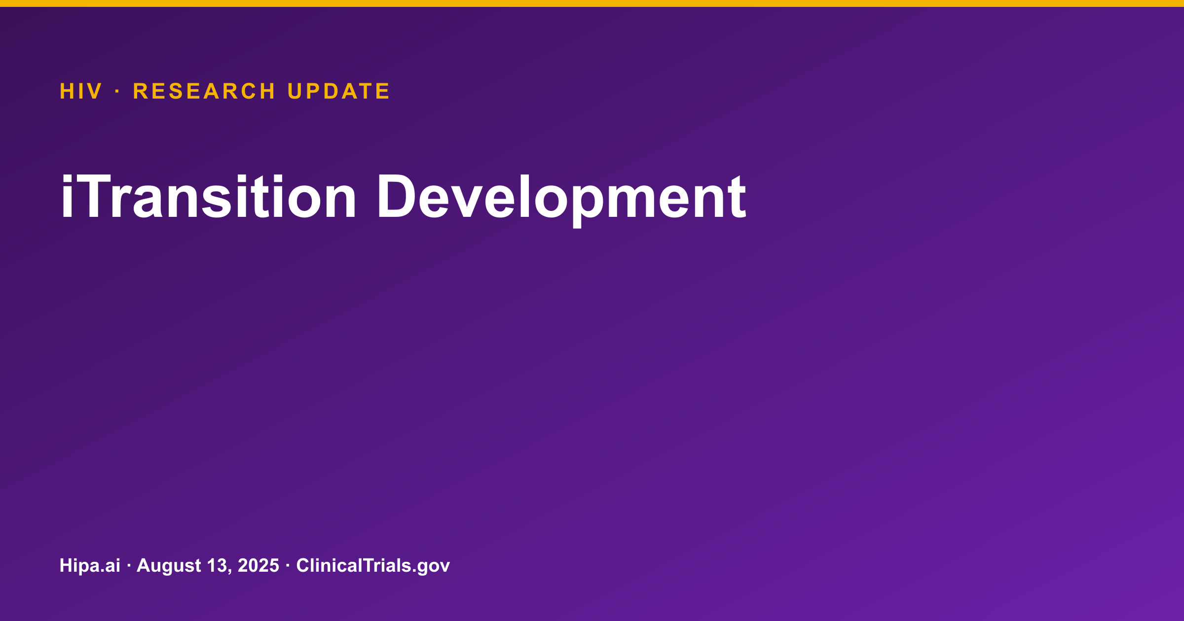 HIV: iTransition App Shows Improved Linkage to Adult Care and Retention — research update card