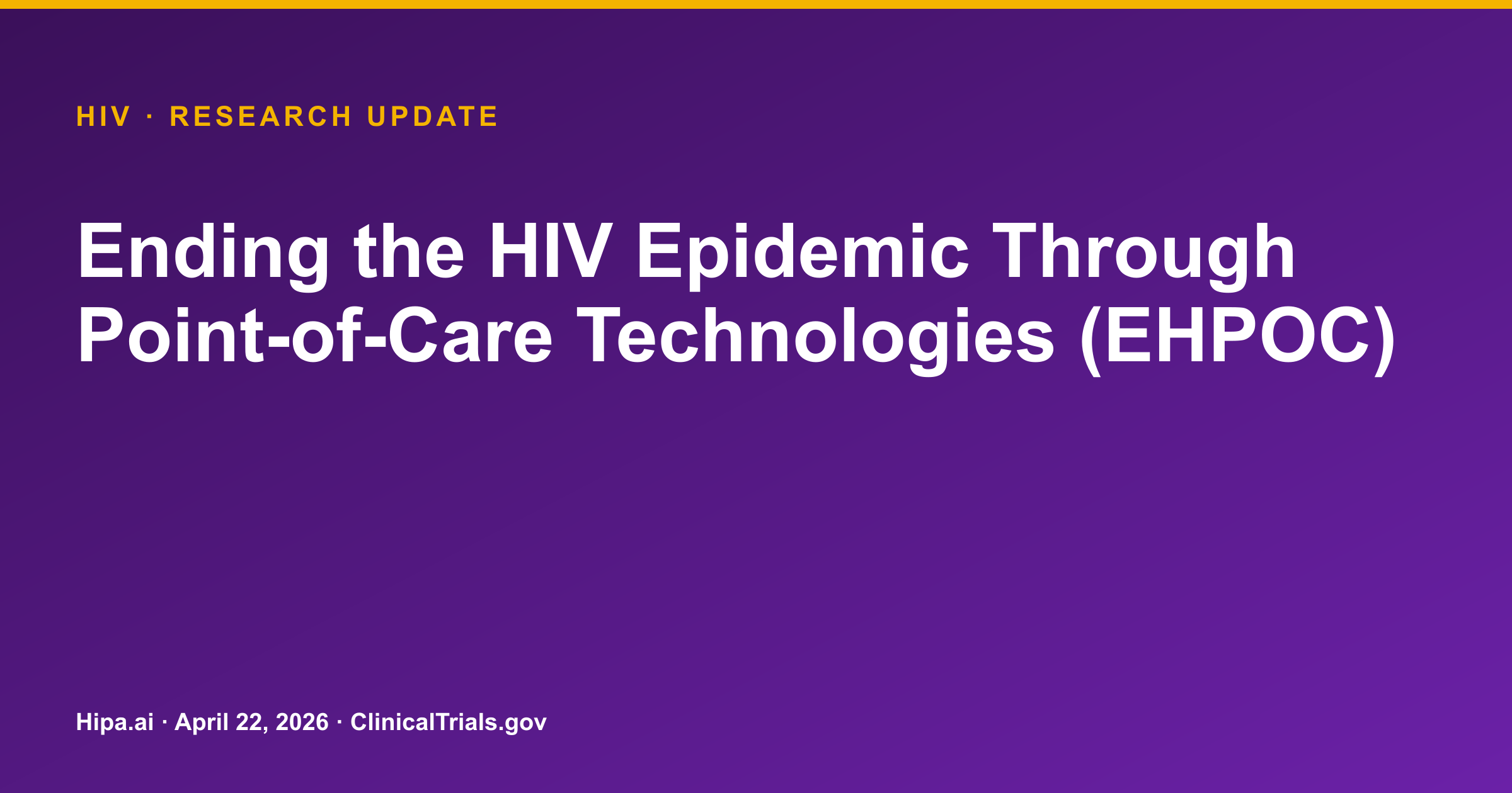 HIV: POC Viral Load Testing Reduces Time to Care Linkage by 25 Days — research update card