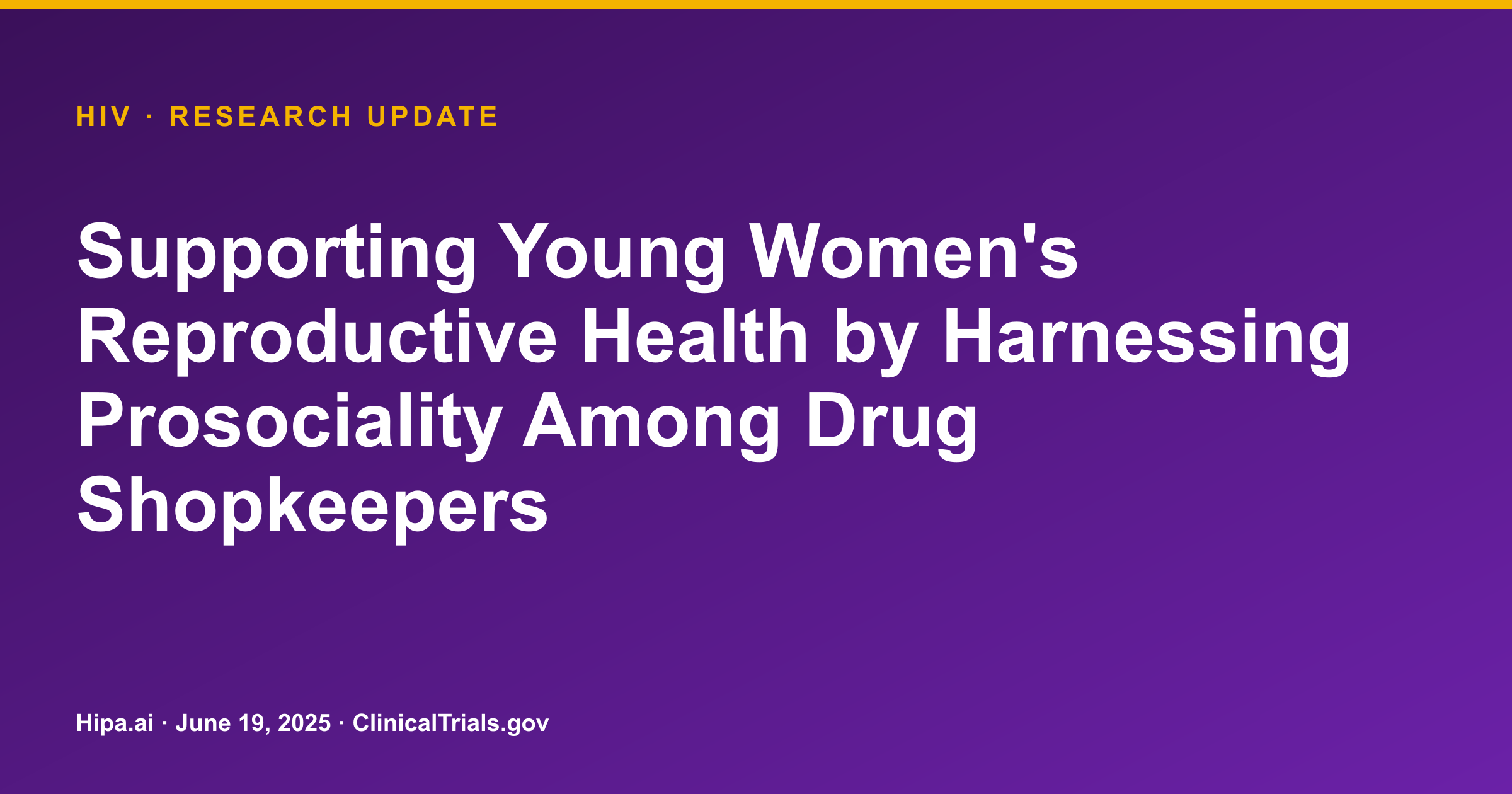 HIV & Contraception: Public Feedback Boosts Product Distribution — research update card