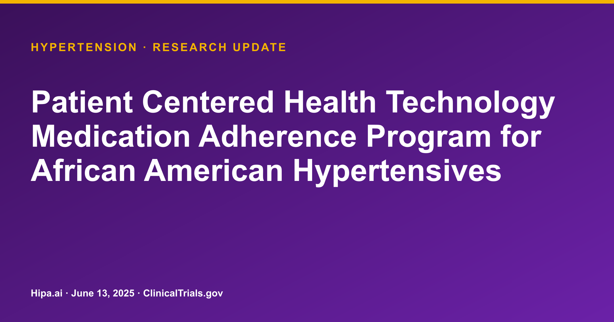 Hypertension: SMASH Program Improves Adherence and BP Control — research update card