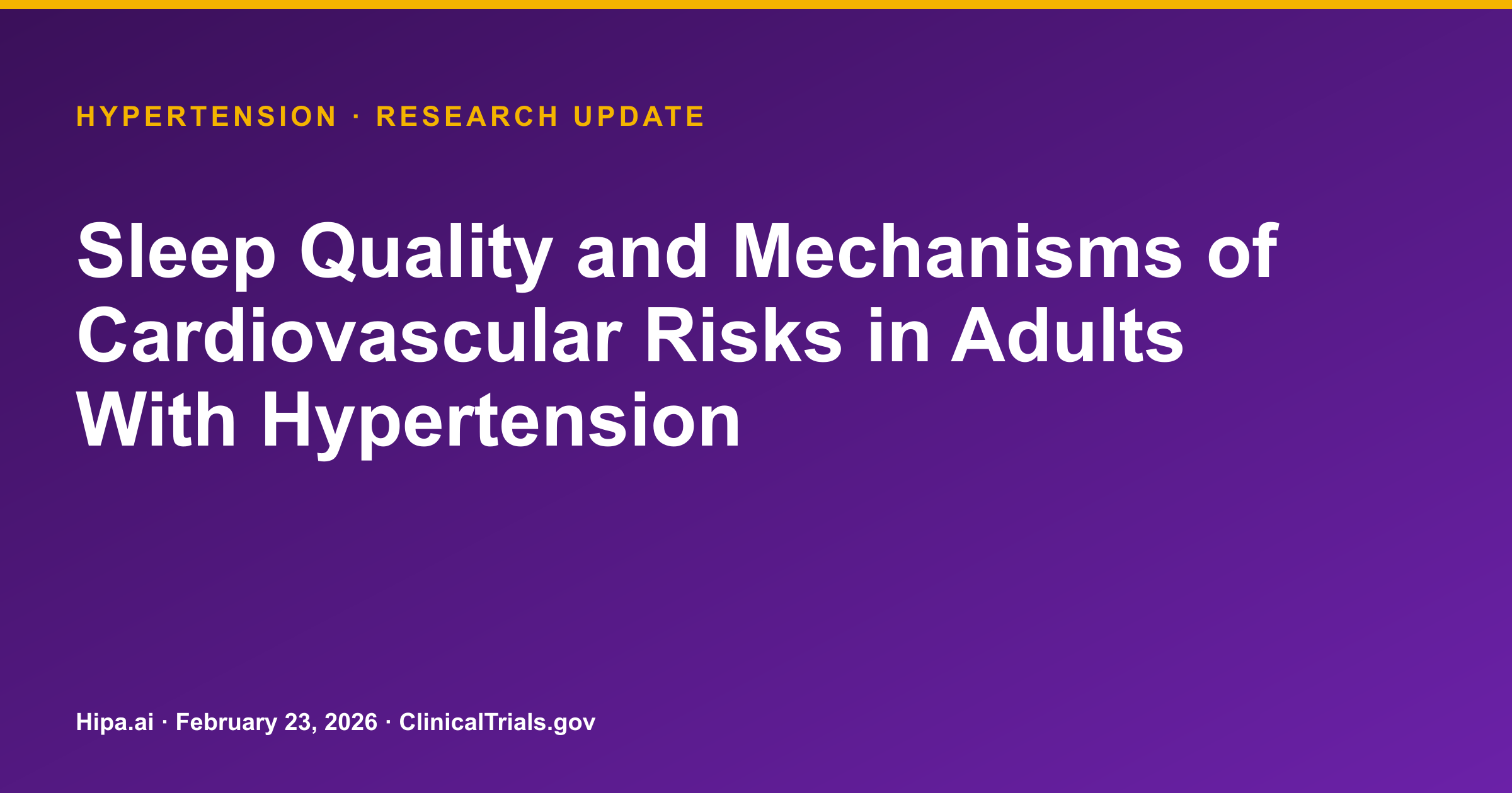 Hypertension: CBT for Insomnia Reduces Nighttime BP, Improves Sleep — research update card