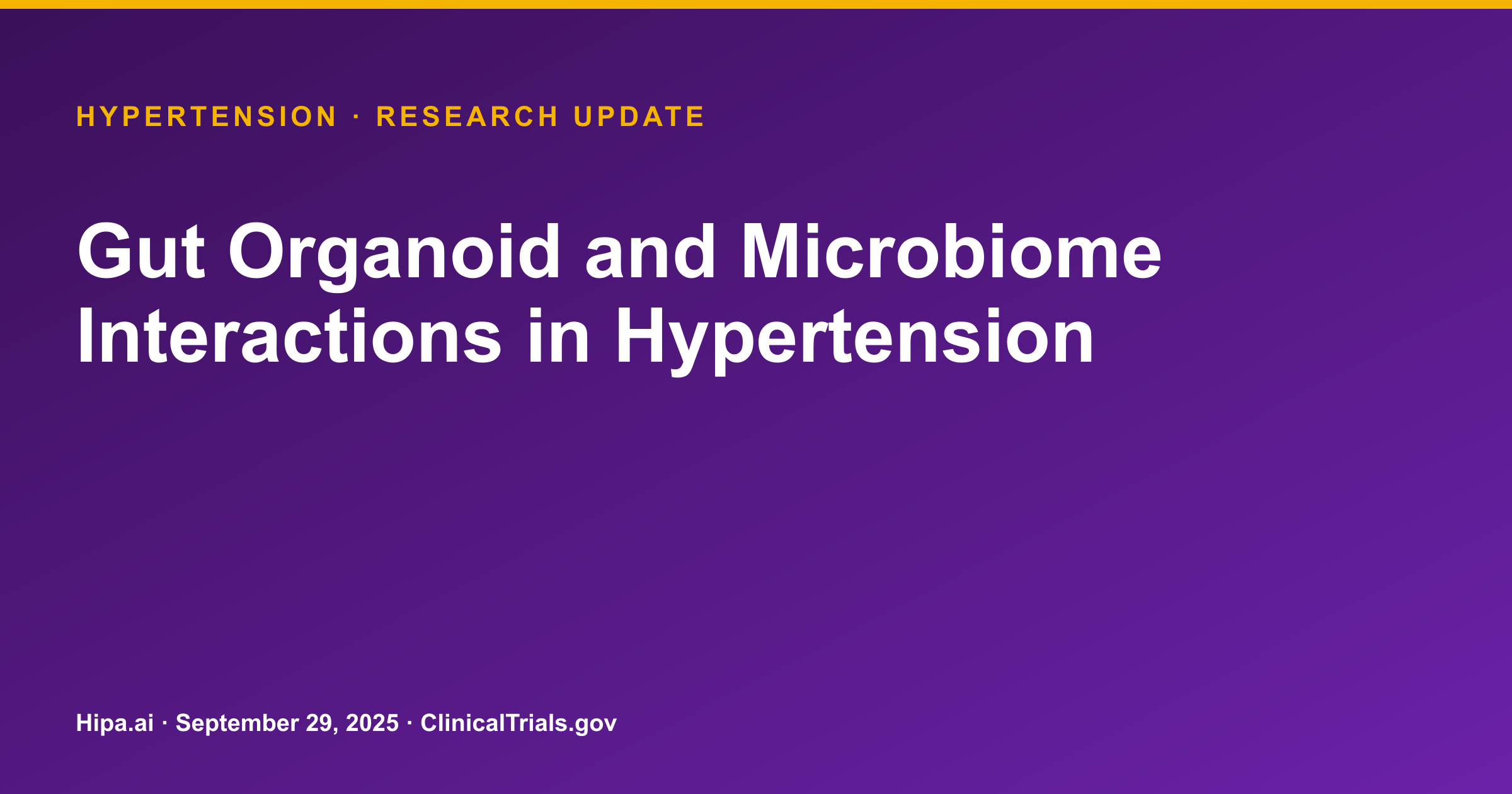Hypertension Study Identifies 29 Differentially Expressed Genes in Gut… — research update card
