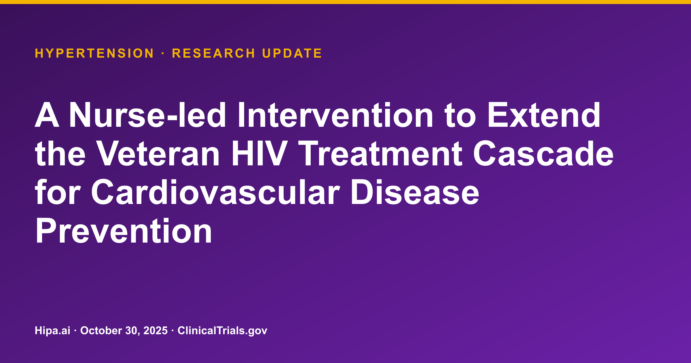 Hypertension: Nurse-Led Intervention Shows Similar SBP Outcomes — research update card