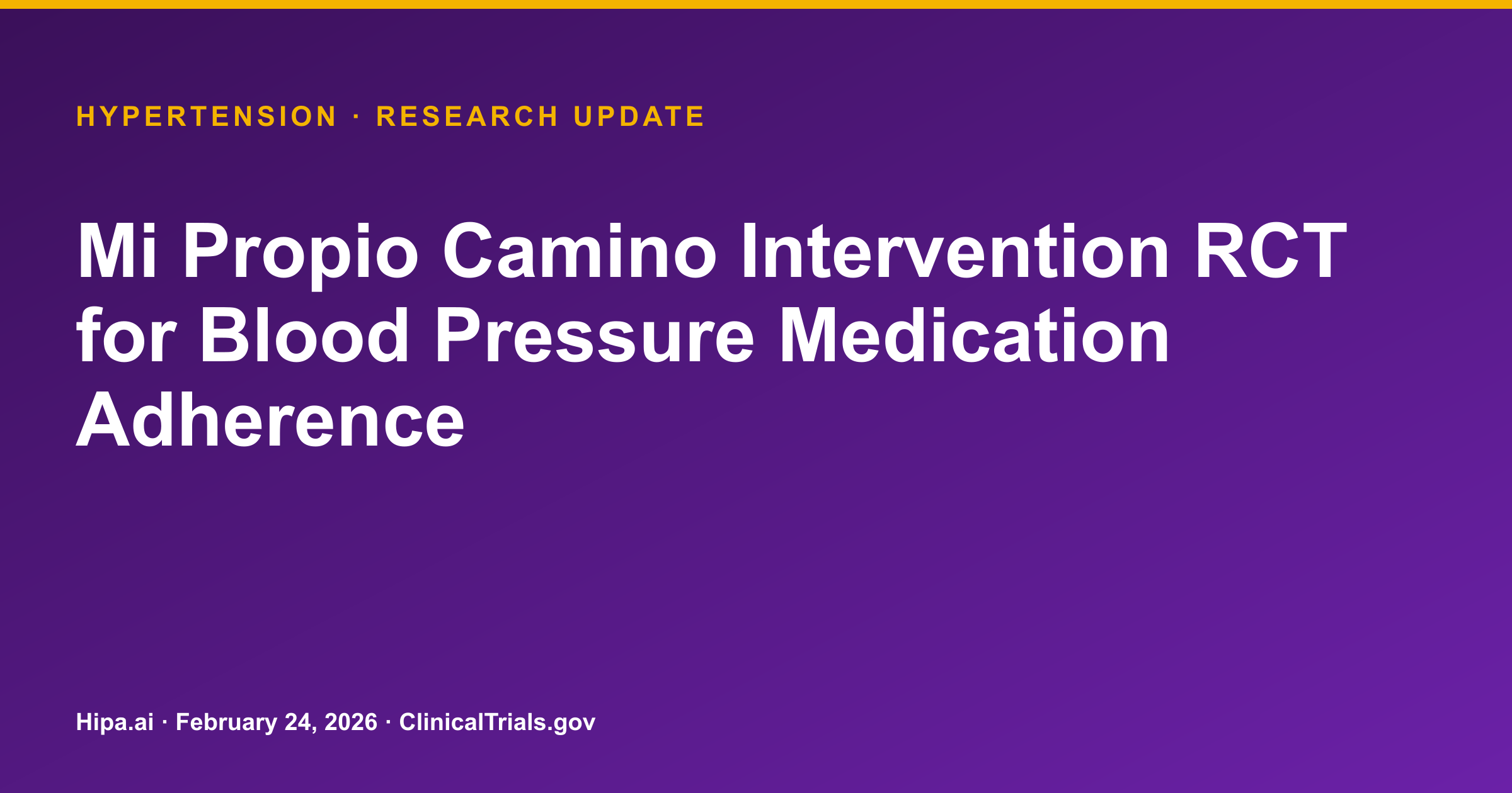 Hypertension: Educational Intervention Shows Higher Adherence — research update card