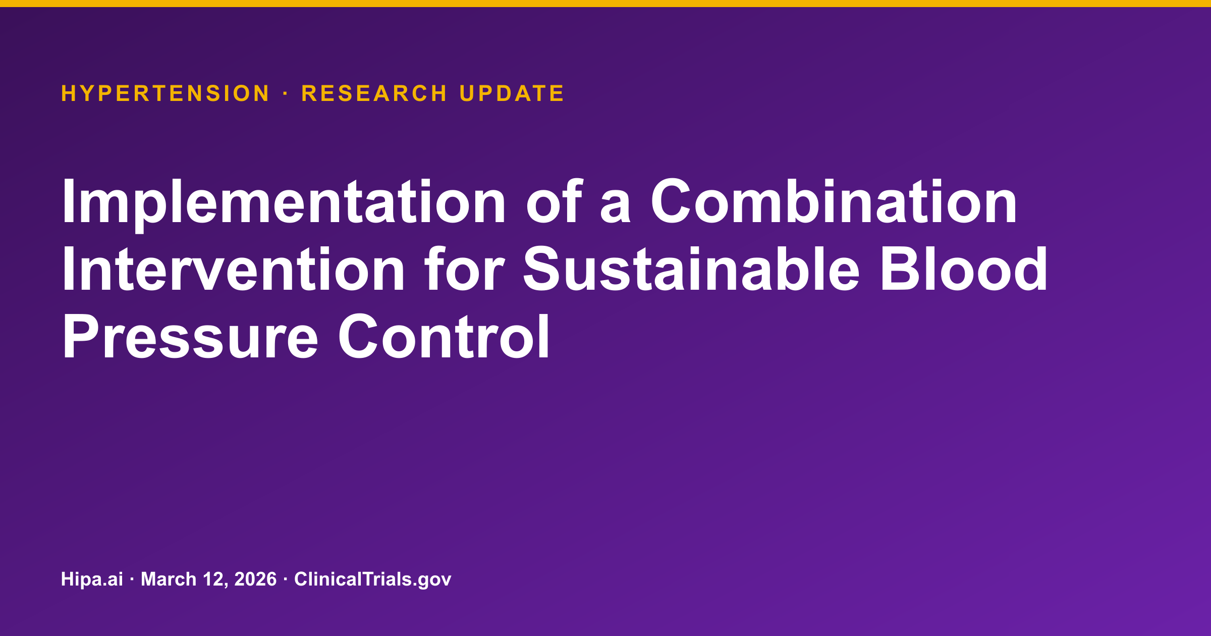 Hypertension: CHW Models Significantly Improve Blood Pressure Control — research update card
