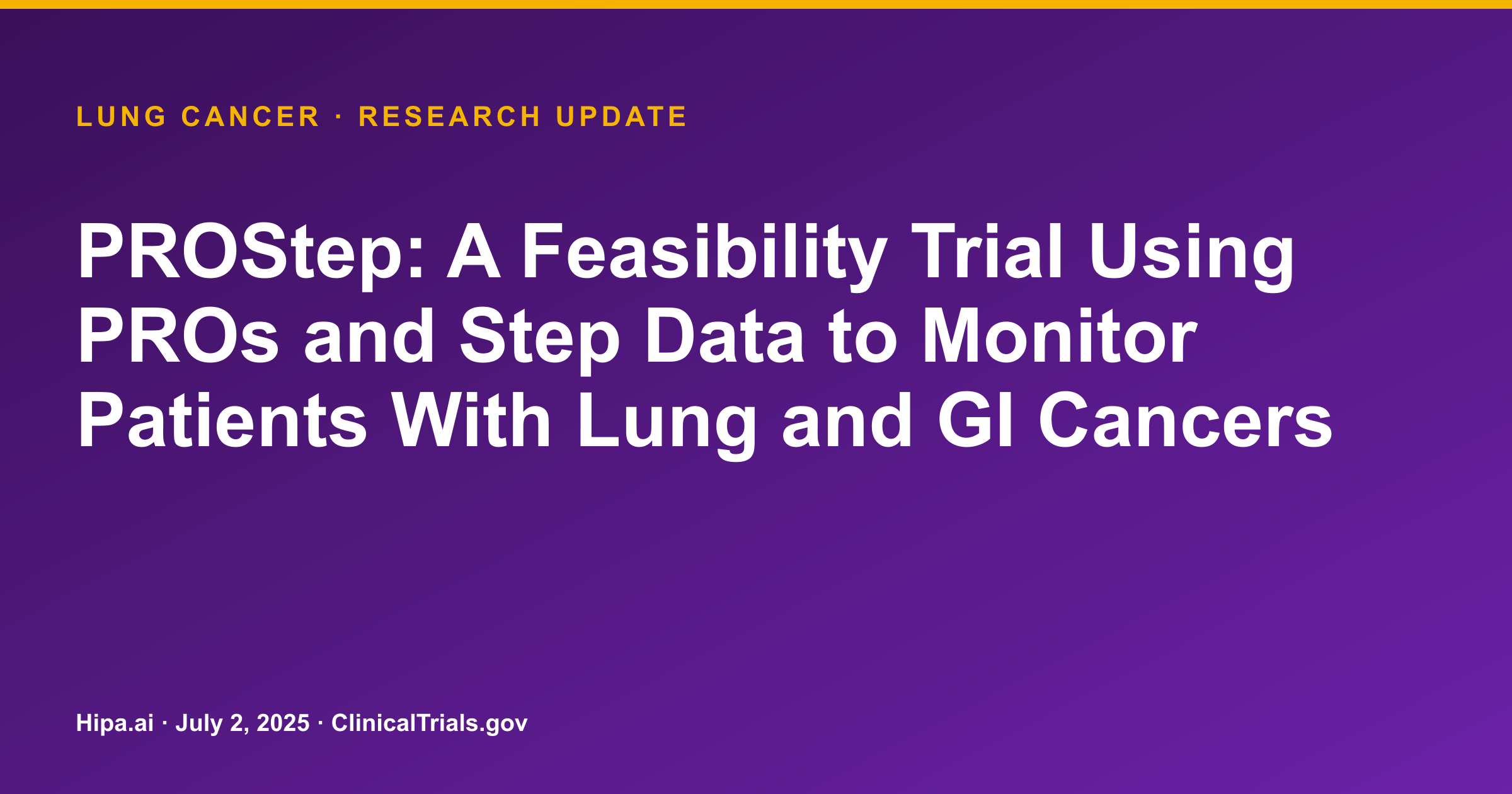 Lung Cancer Patients Report Positive Perceptions in PROStep Trial — research update card