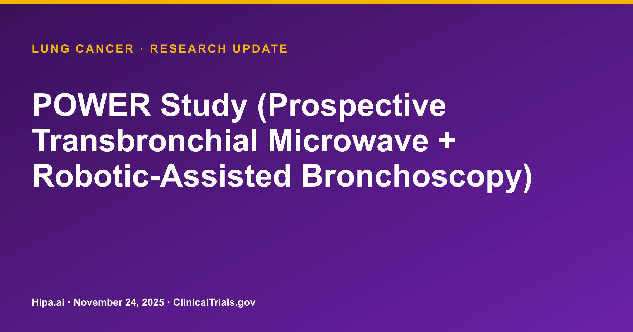 Lung Cancer: Transbronchial Microwave Ablation Trial Reports Efficacy — research update card