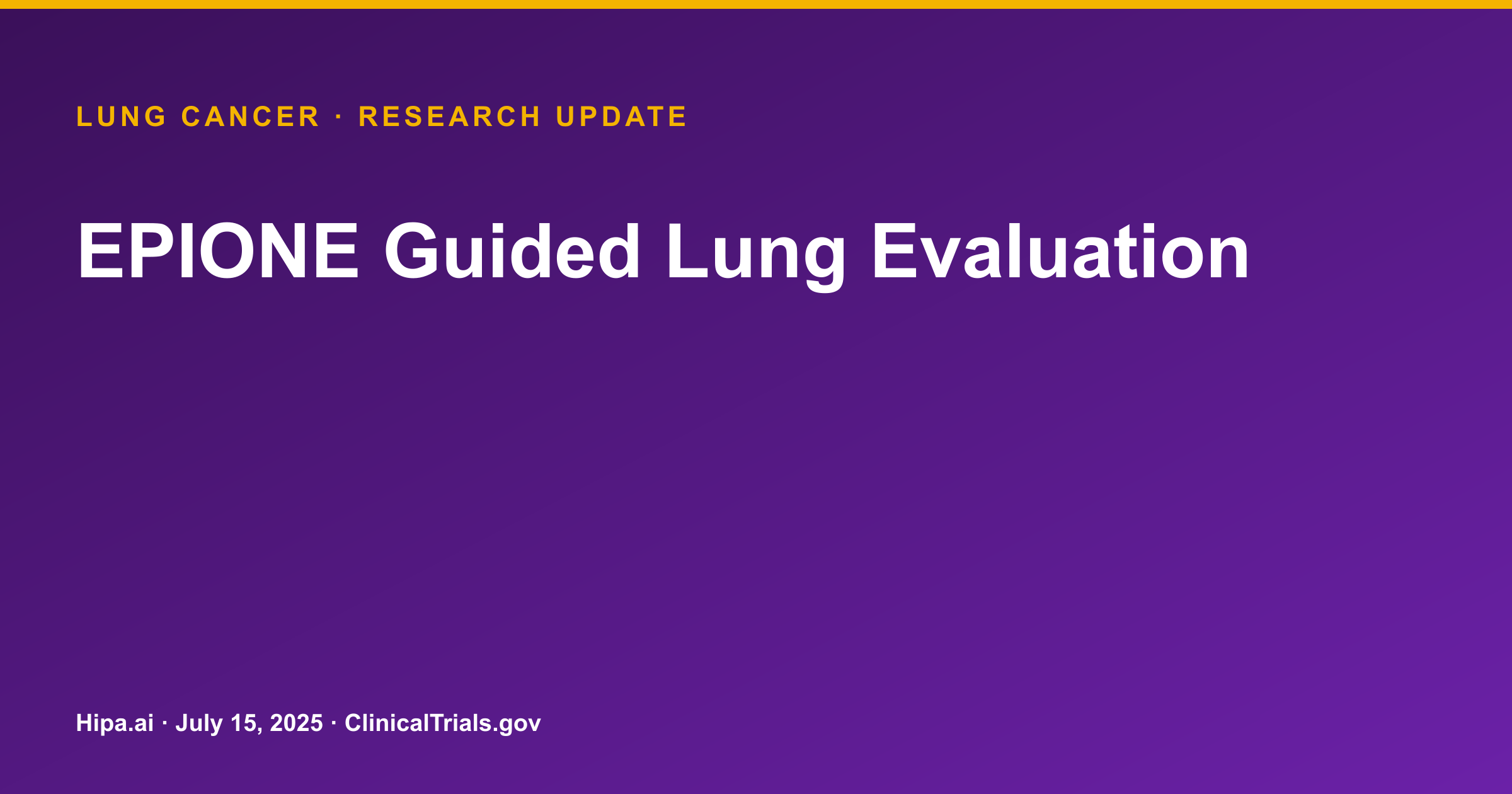 Lung Cancer: EPIONE Device Shows 1.2mm Accuracy in Percutaneous Procedures — research update card