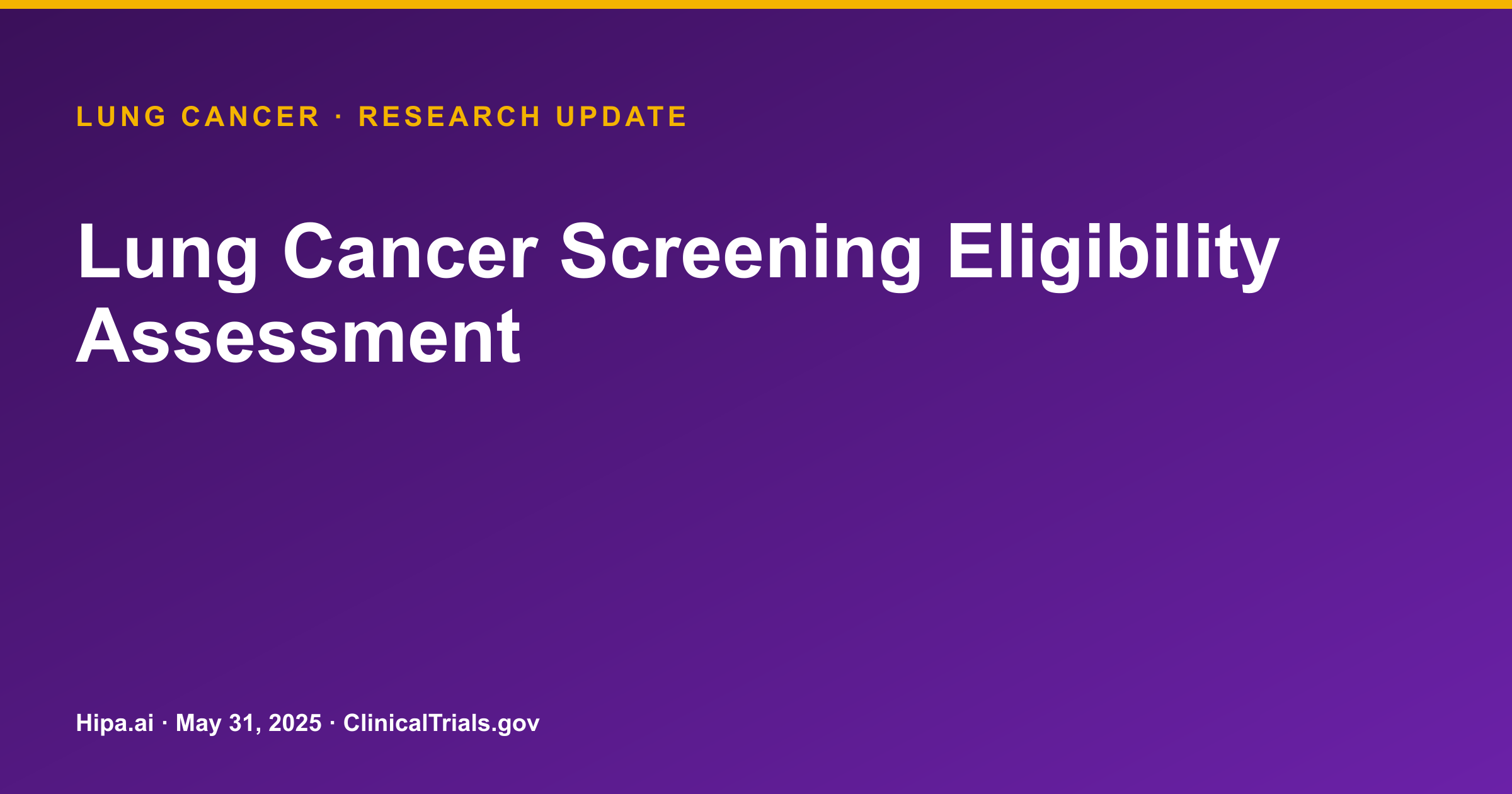 Lung Cancer Screening Eligibility Messaging Trial Results Posted — research update card