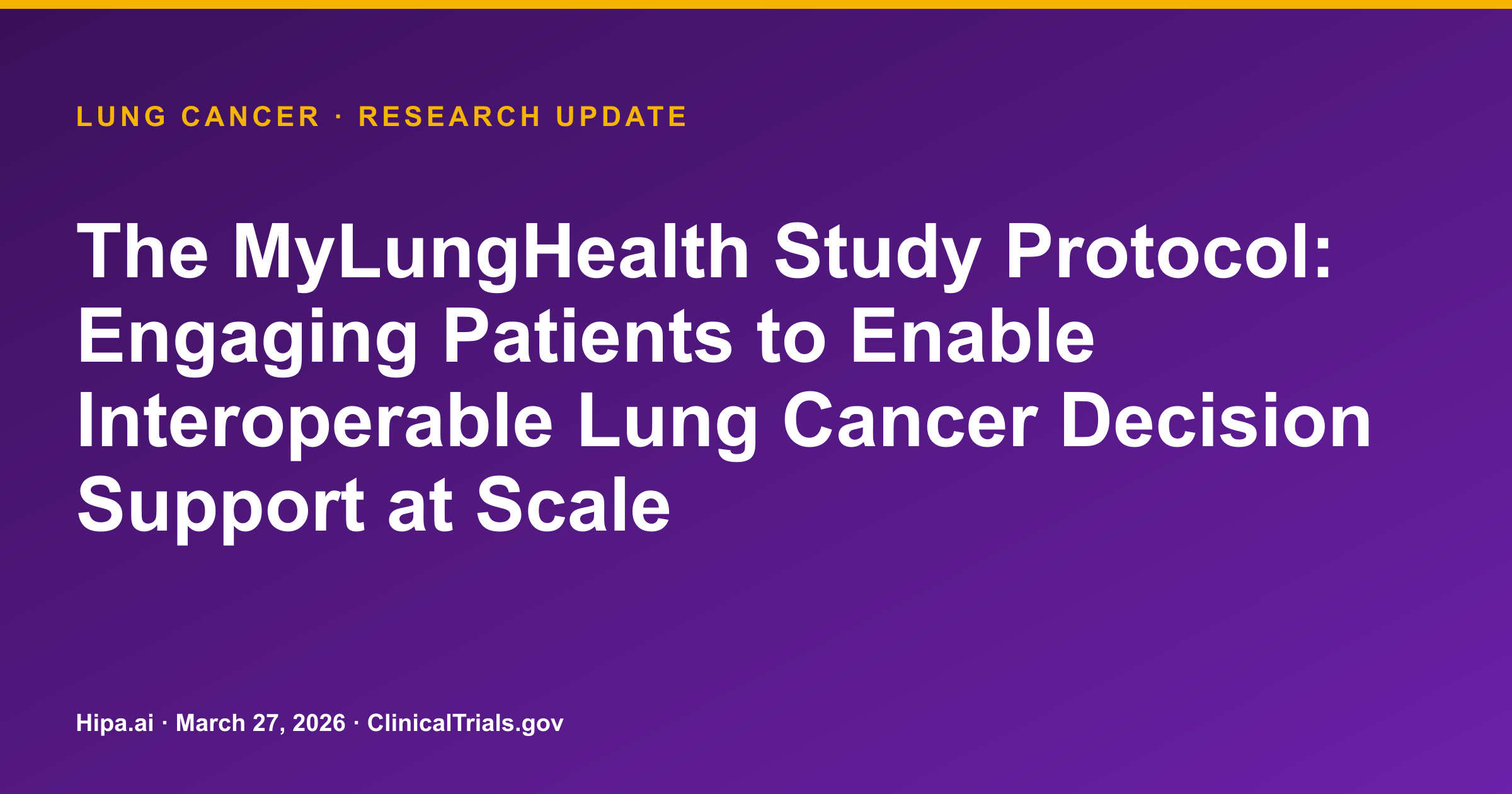 Lung Cancer: MyLungHealth Intervention Increases Screening Eligibility… — research update card