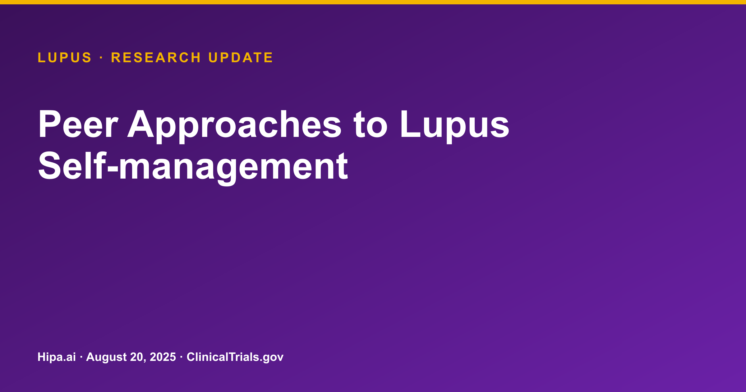 Lupus: Peer Mentoring and Social Support Show Comparable QoL and Self-Management — research update card