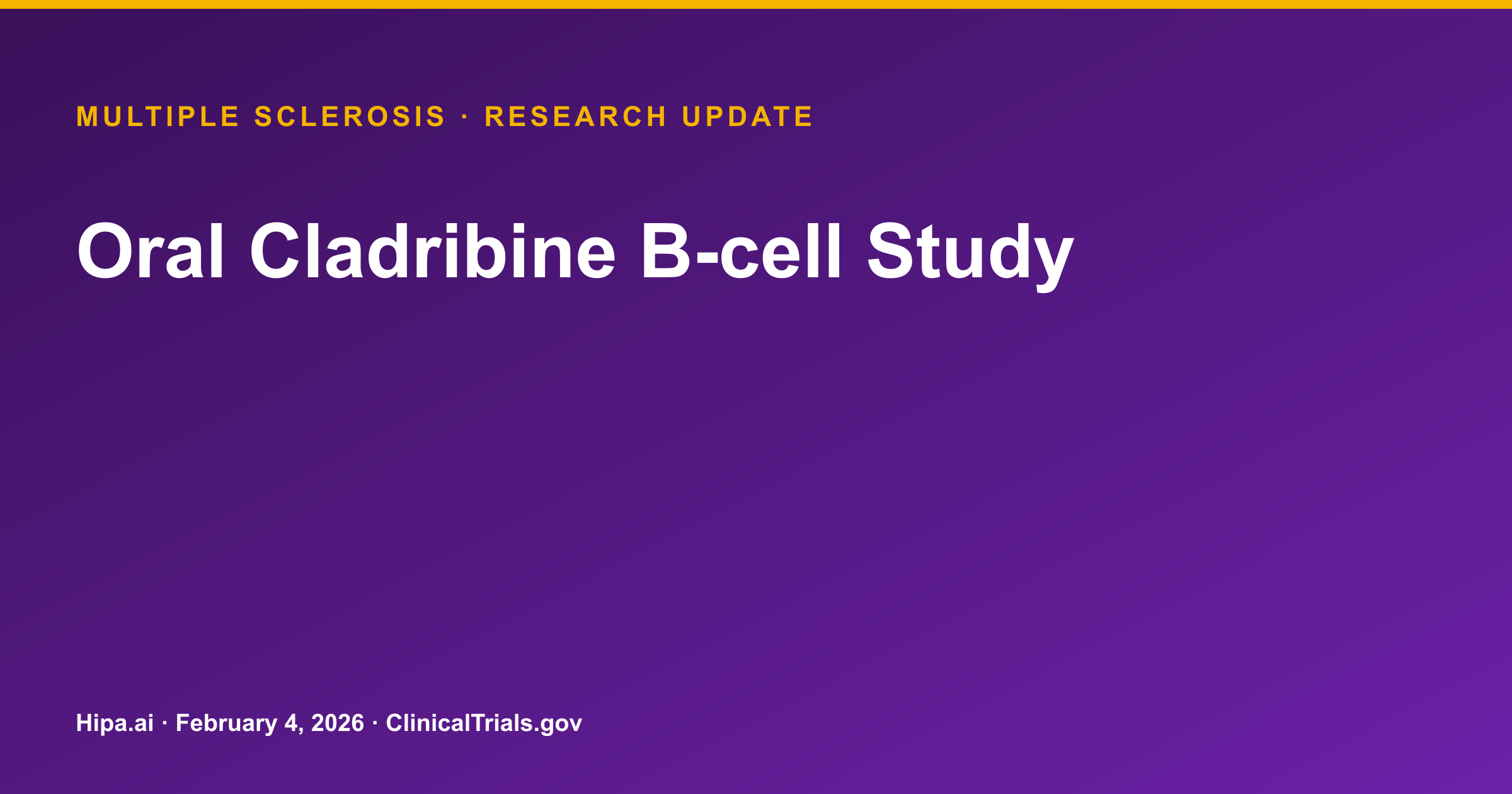 Cladribine B-cell Study Results Posted: Memory B Cells Reduced by 62.8% — research update card