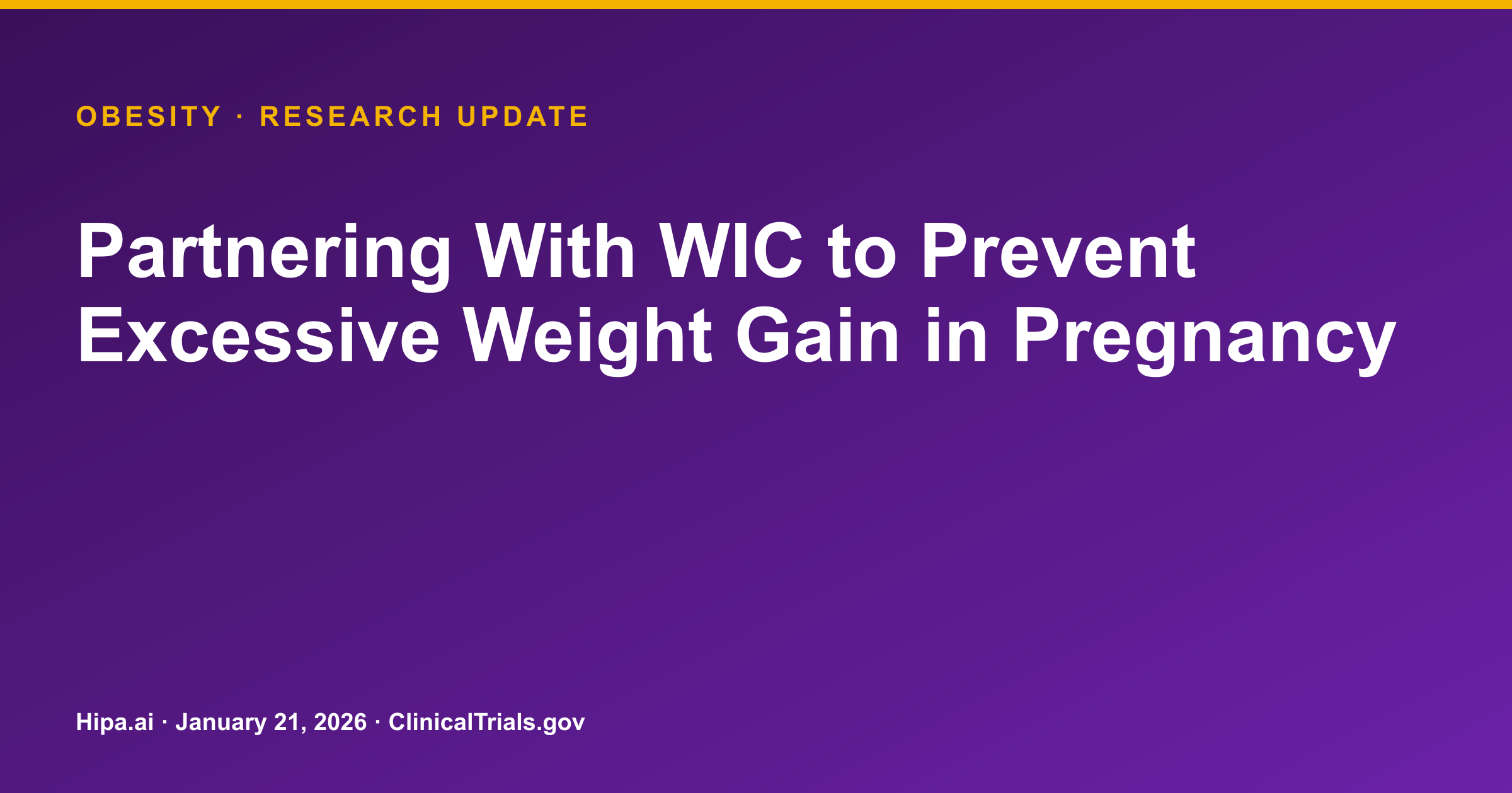Obesity: Antenatal Treatment Reduces Gestational Weight Gain — research update card
