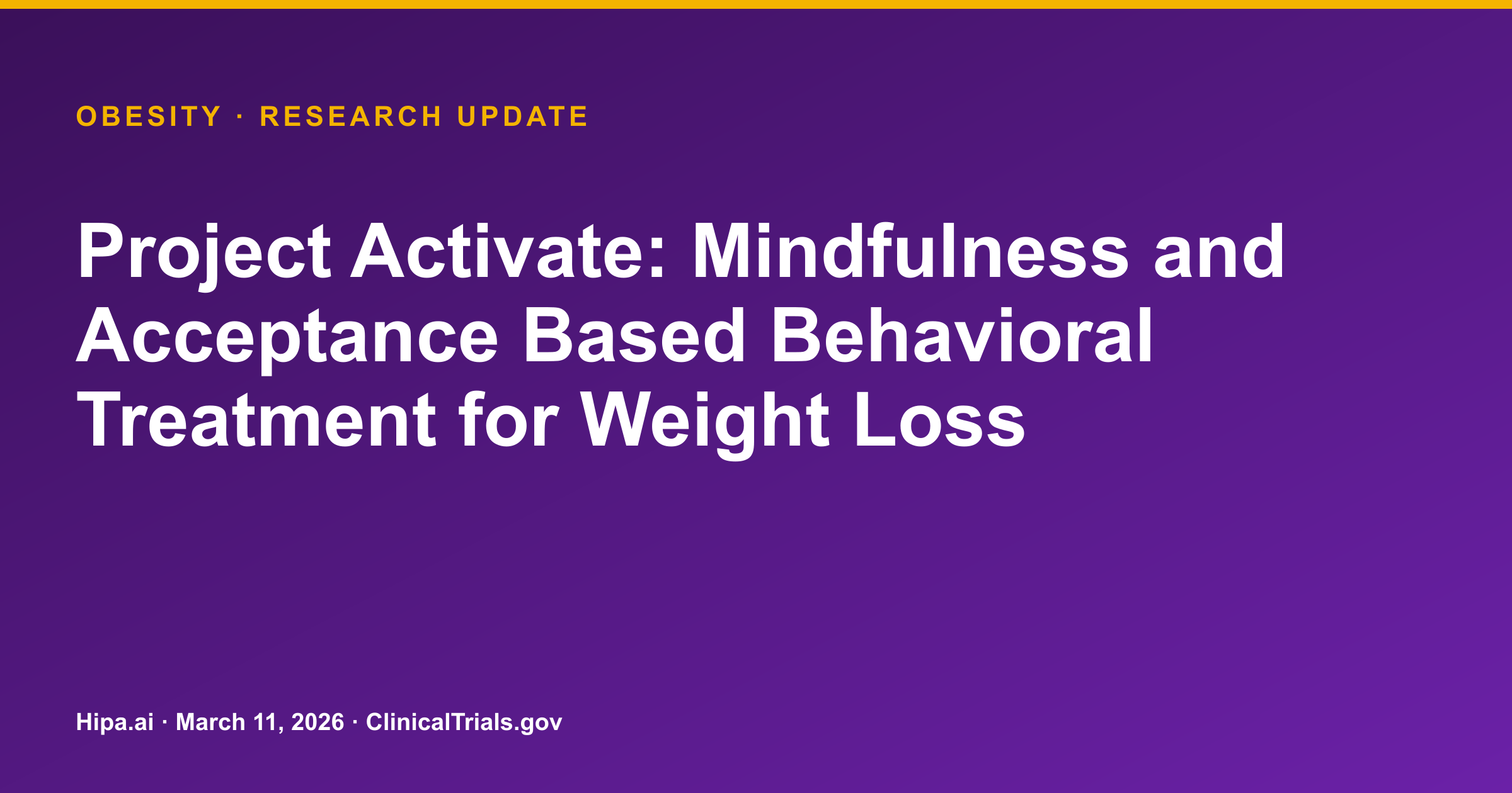 Obesity: Mindfulness-Based Behavioral Treatments Show Weight Loss — research update card