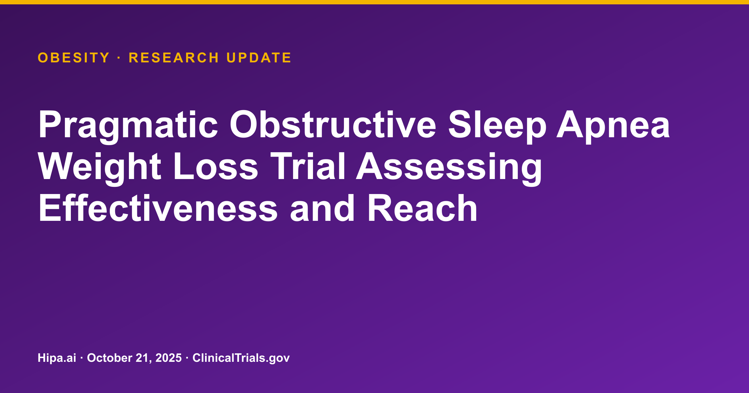 Obesity Trial: Lifestyle Intervention Demonstrates Positive Outcome Differences — research update card