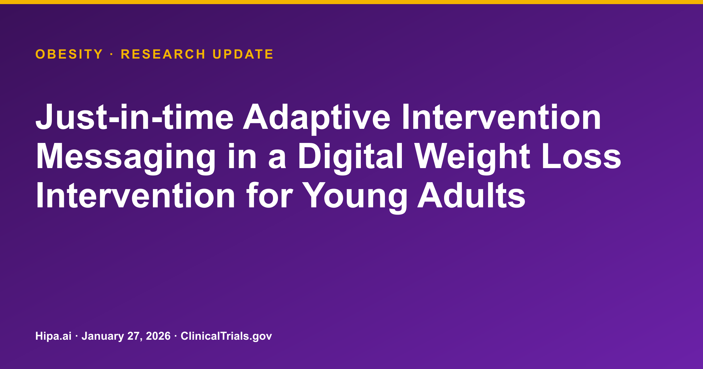Obesity: Digital Intervention Messages Improve Daily Weighing Goal Achievement — research update card