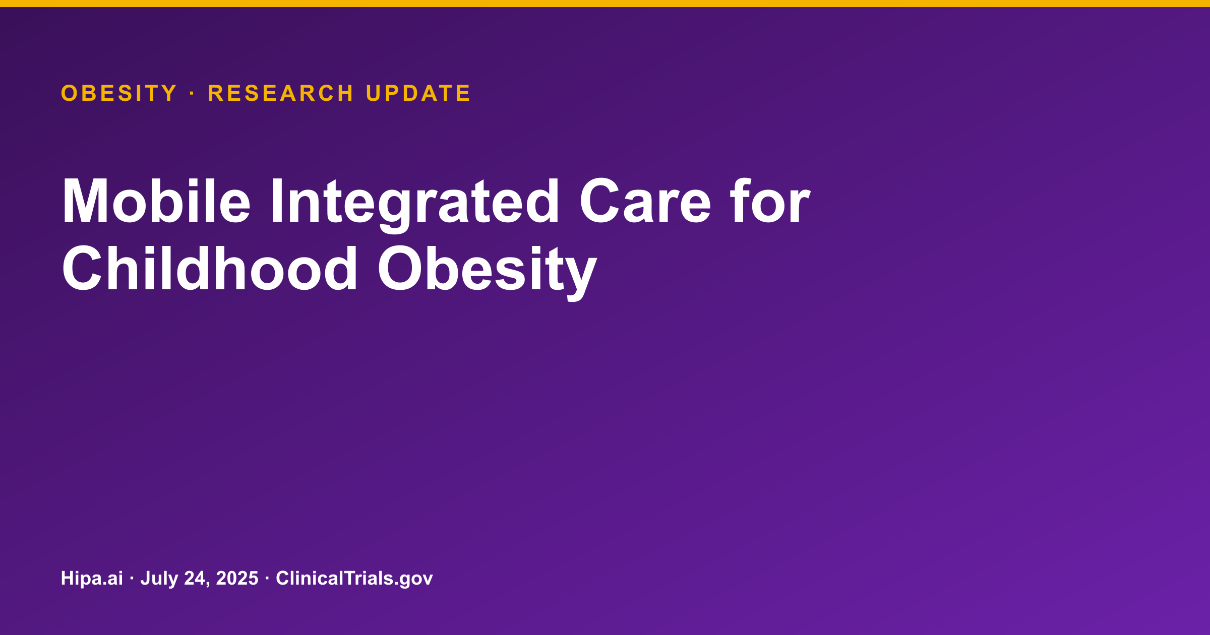 Obesity: Mobile Integrated Care Reduces Child Adiposity in Pilot Study — research update card