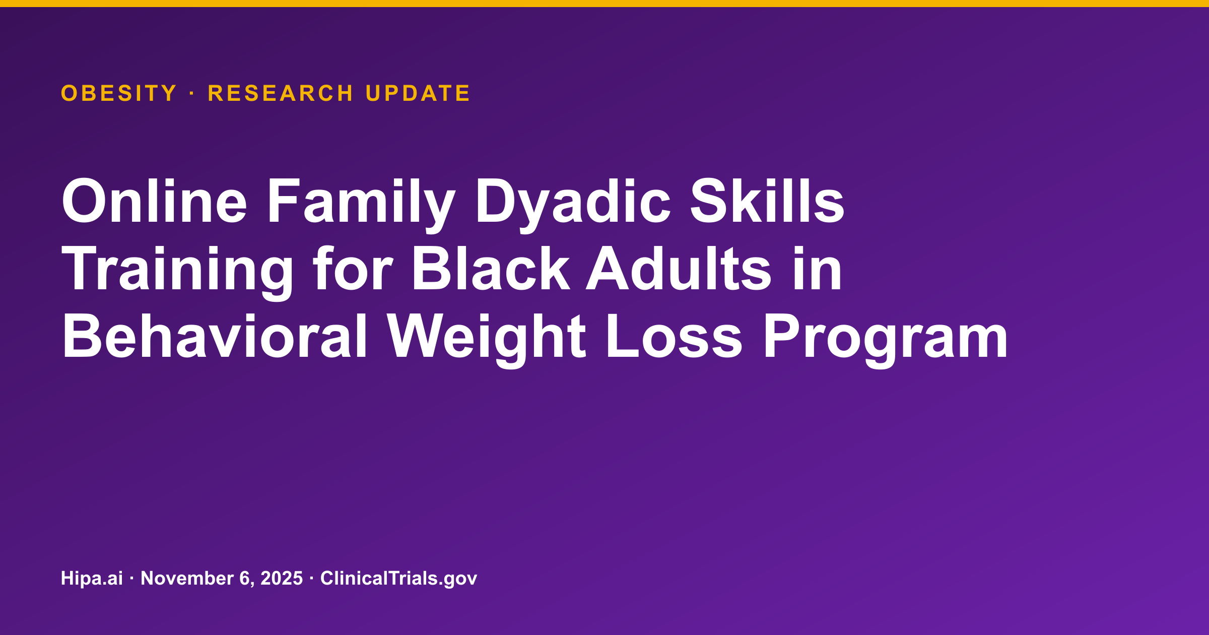 Obesity: Online Family Skills Training Shows Greater Weight Loss — research update card