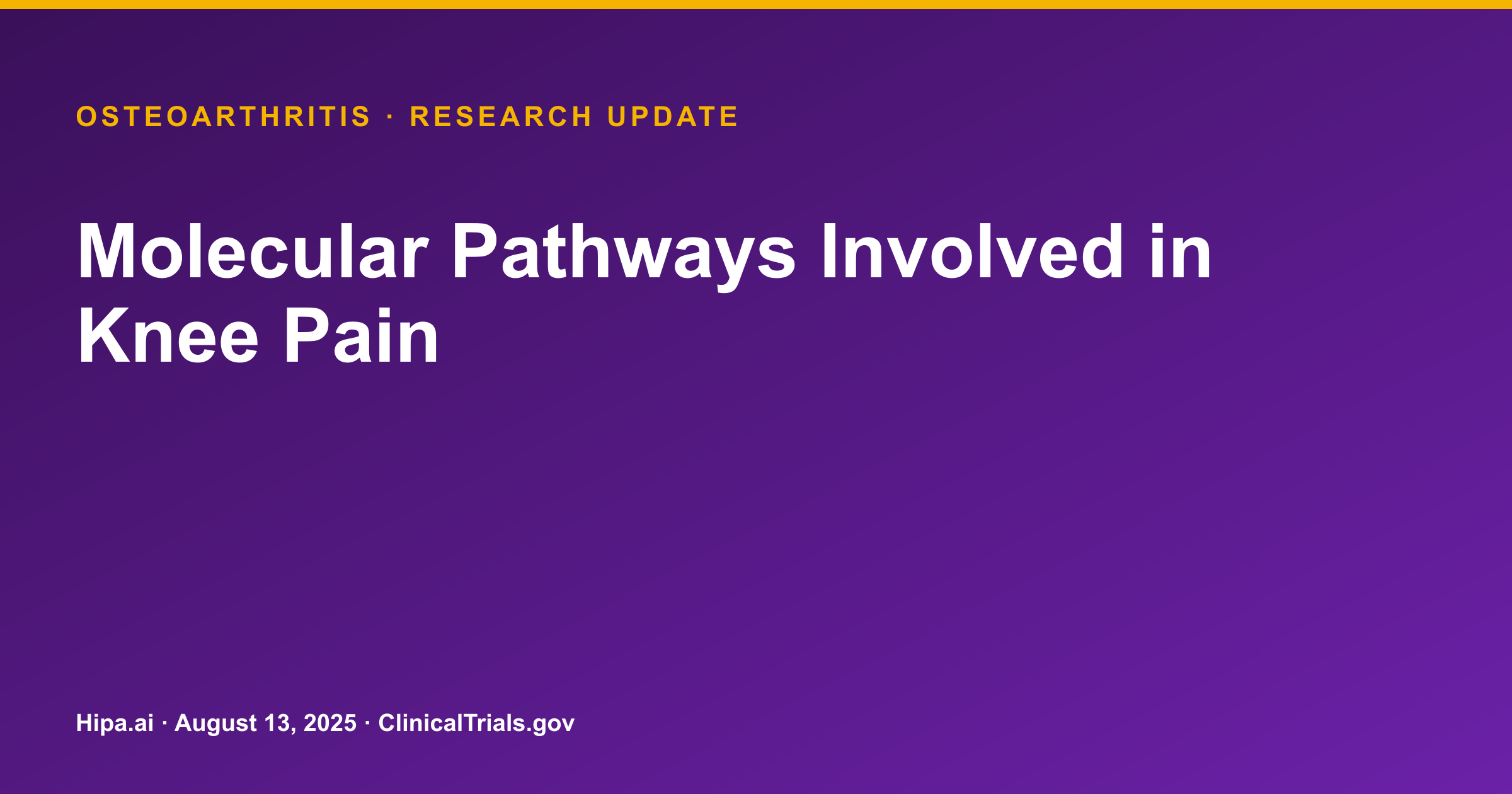 Osteoarthritis: Pain Sensitivity Differences in Central Sensitization Groups… — research update card