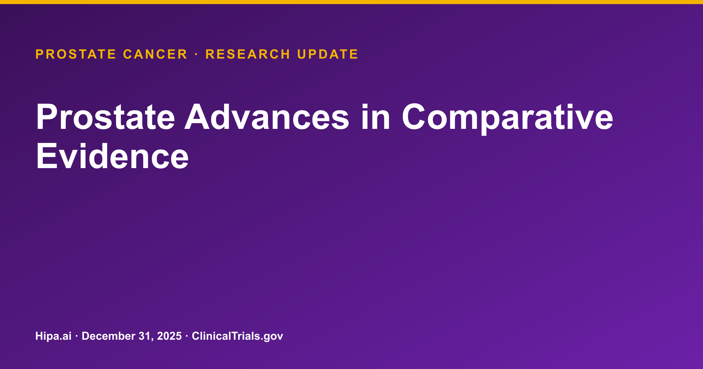 Prostate Cancer: Phase 3 Trial Reaches Primary Completion — research update card
